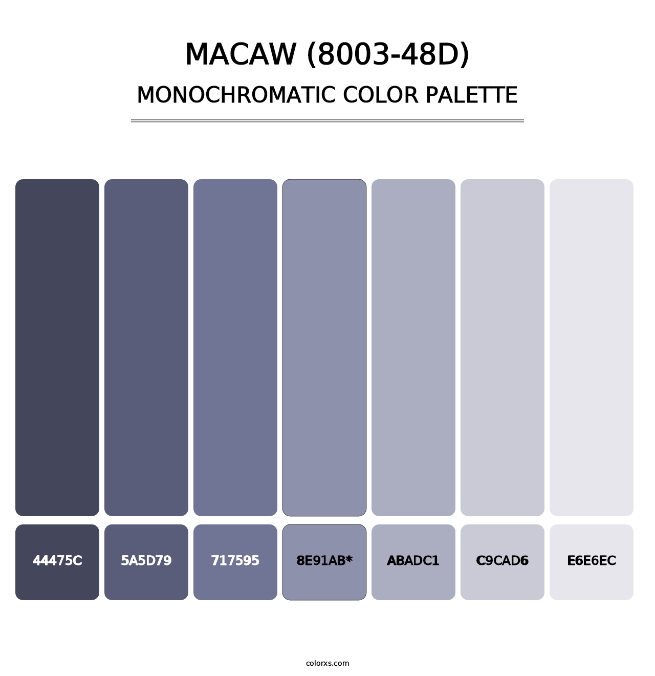 Macaw (8003-48D) - Monochromatic Color Palette