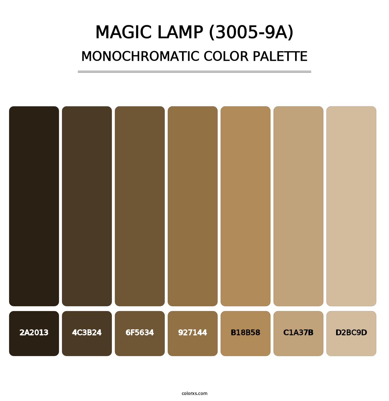 Magic Lamp (3005-9A) - Monochromatic Color Palette