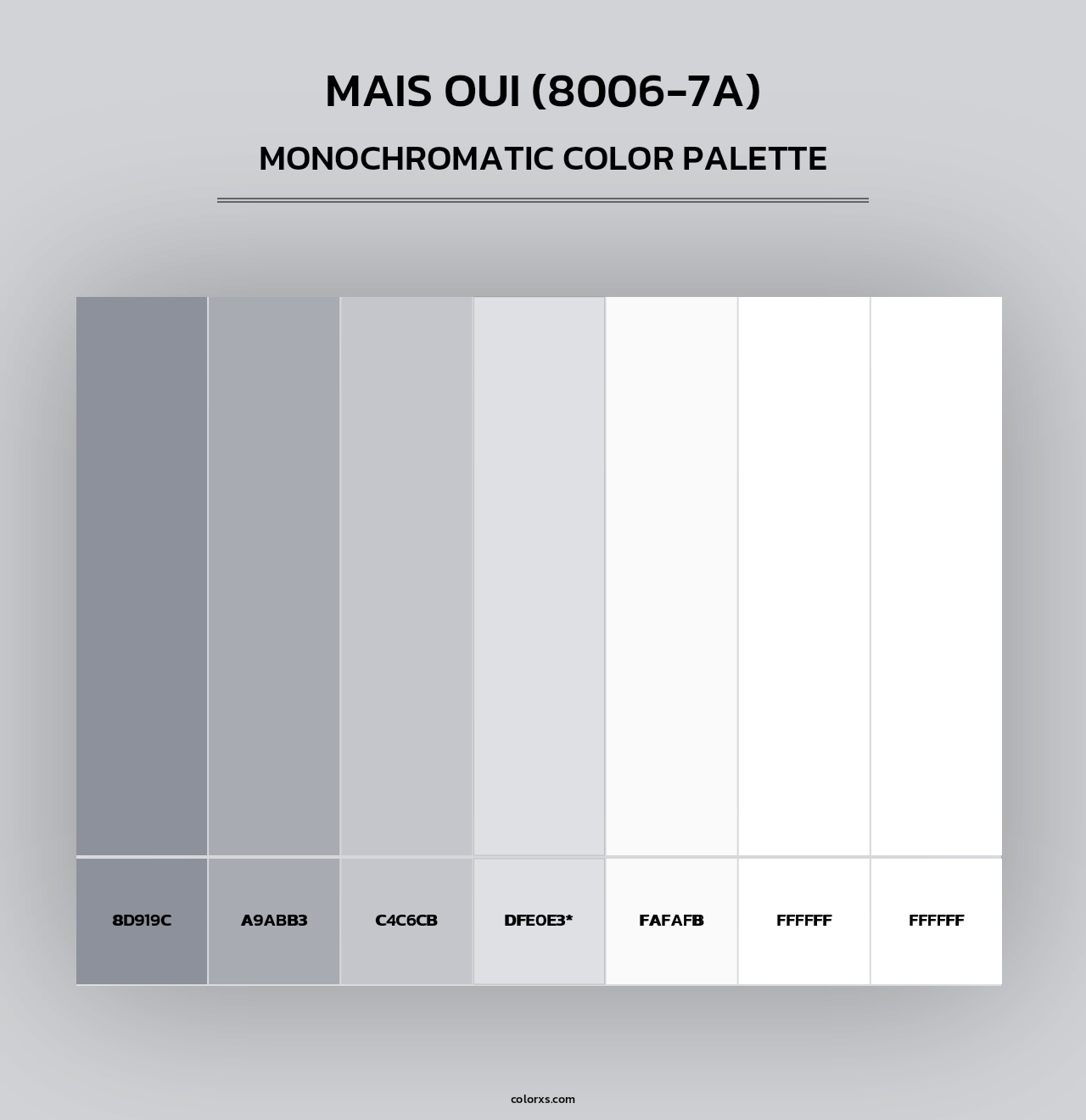 Mais Oui (8006-7A) - Monochromatic Color Palette
