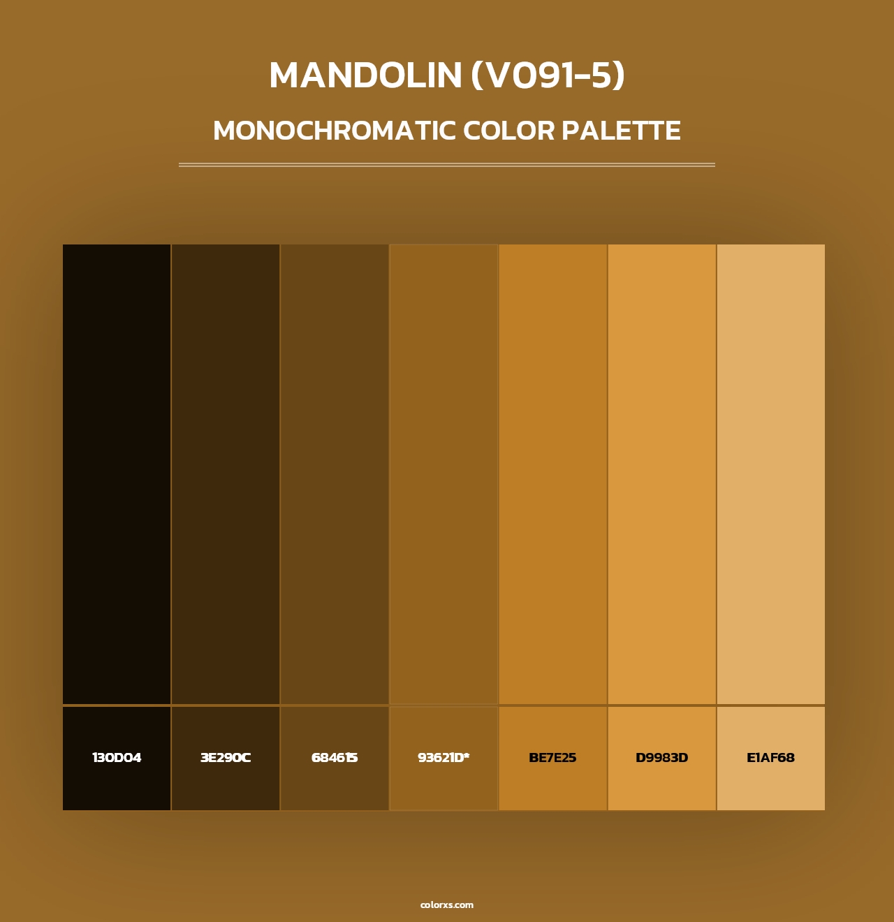 Mandolin (V091-5) - Monochromatic Color Palette