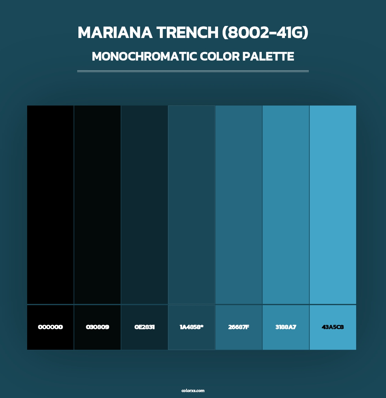 Mariana Trench (8002-41G) - Monochromatic Color Palette