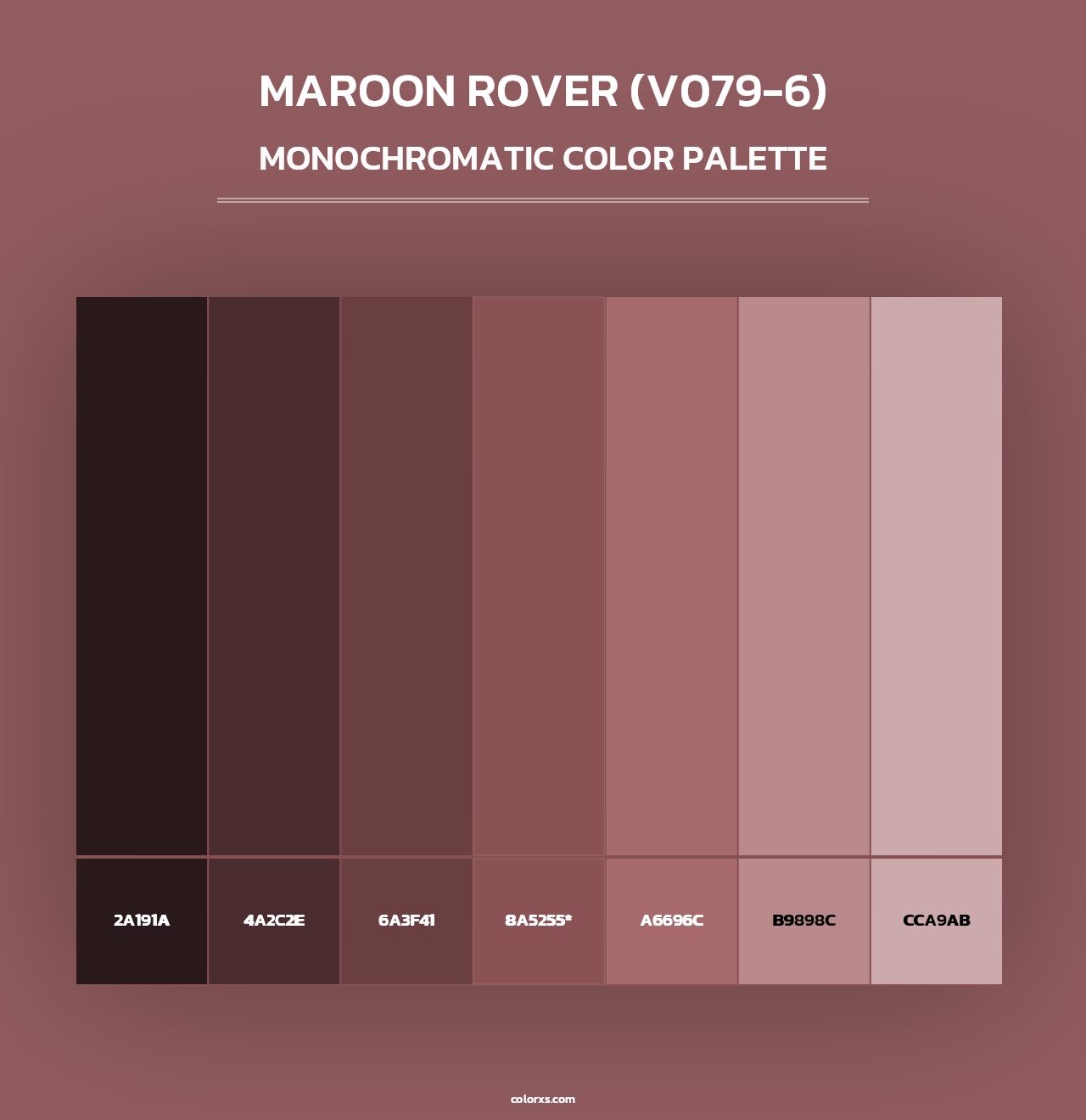Maroon Rover (V079-6) - Monochromatic Color Palette