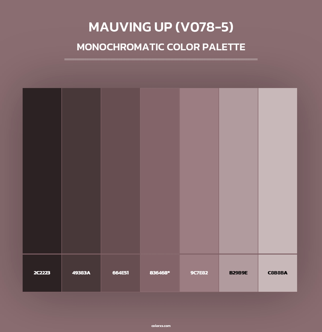 Mauving Up (V078-5) - Monochromatic Color Palette