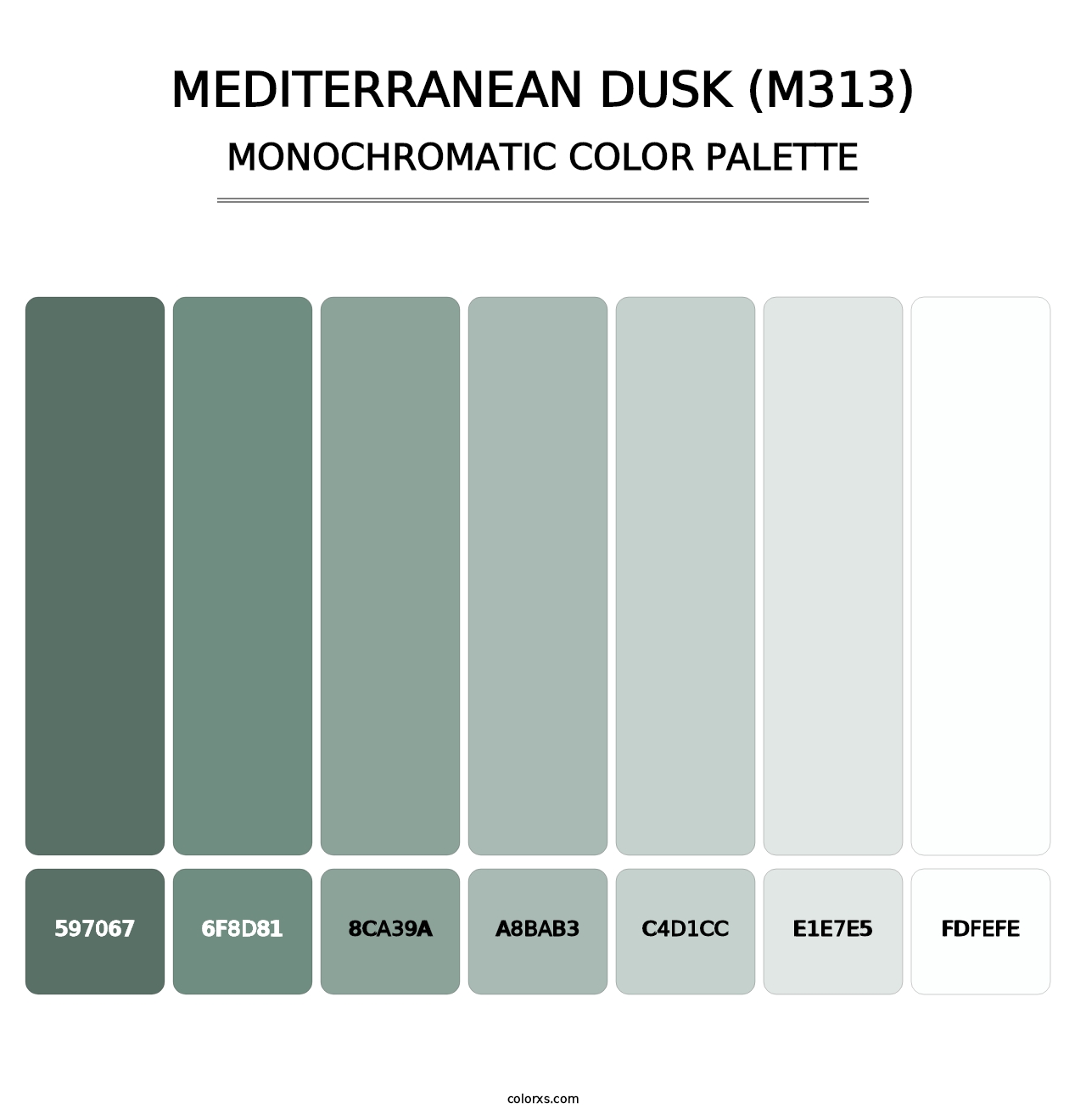 Mediterranean Dusk (M313) - Monochromatic Color Palette