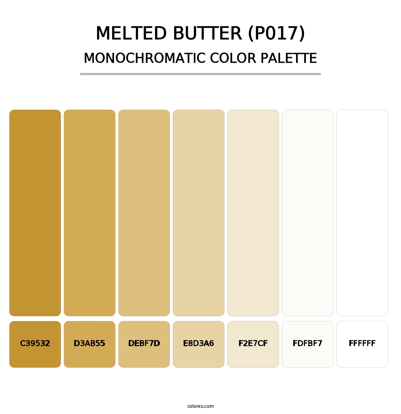 Melted Butter (P017) - Monochromatic Color Palette
