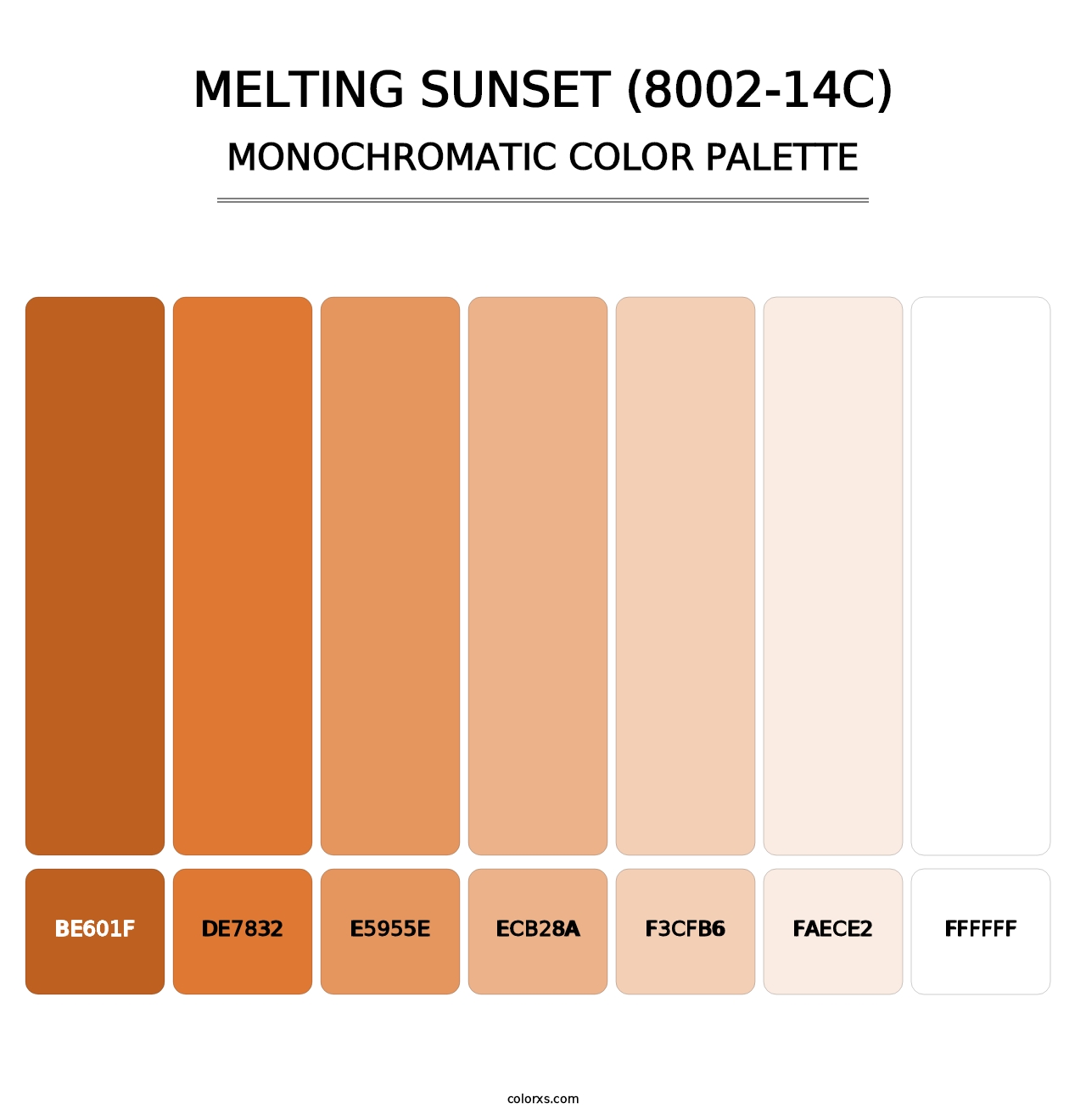 Melting Sunset (8002-14C) - Monochromatic Color Palette