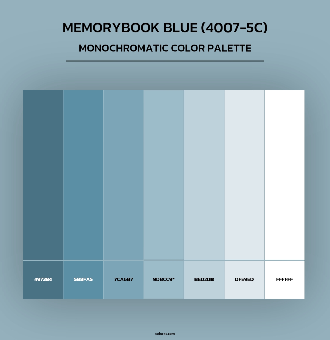 Memorybook Blue (4007-5C) - Monochromatic Color Palette