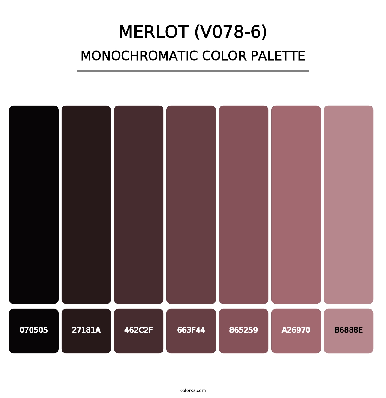 Merlot (V078-6) - Monochromatic Color Palette