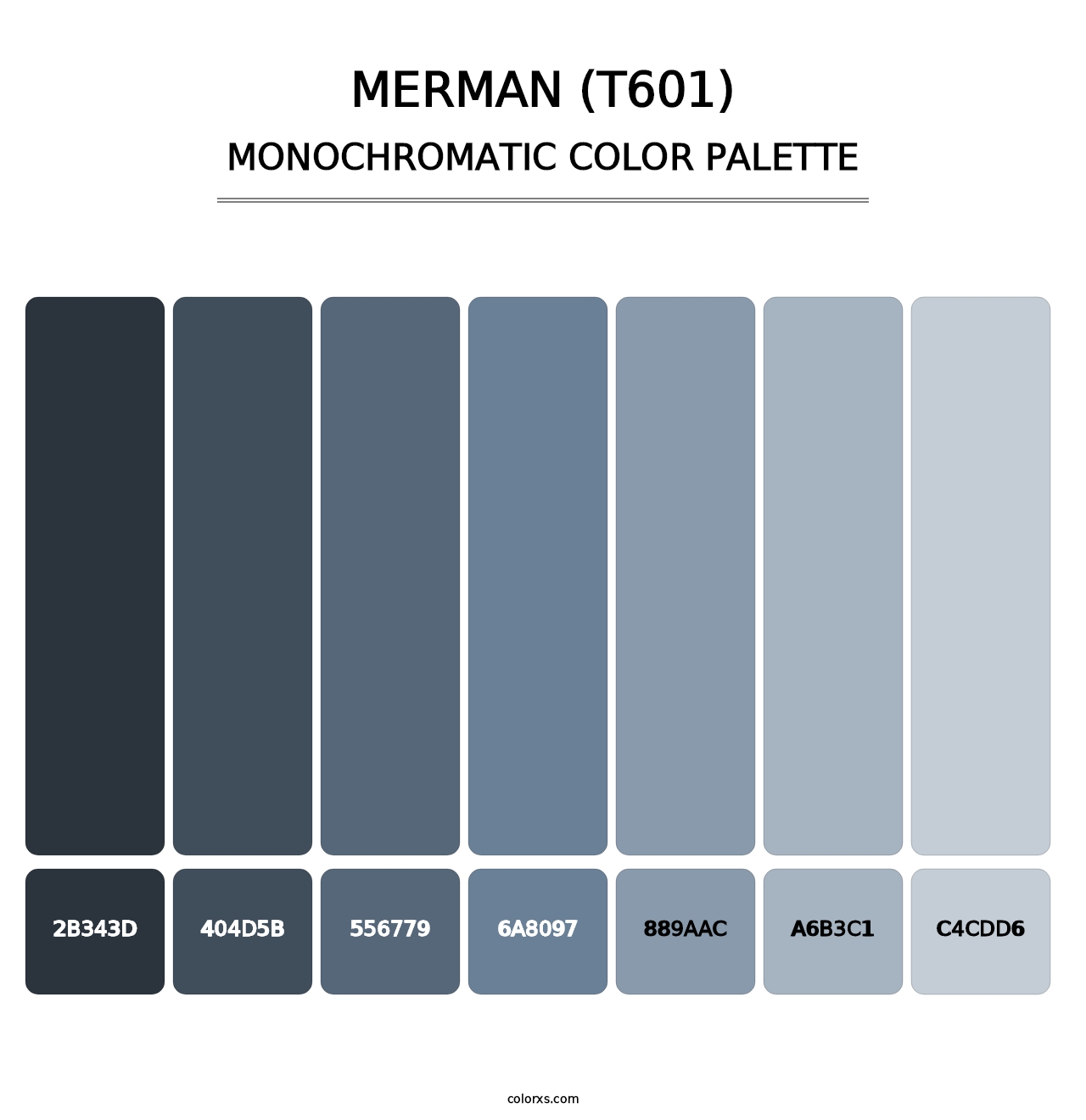 Merman (T601) - Monochromatic Color Palette