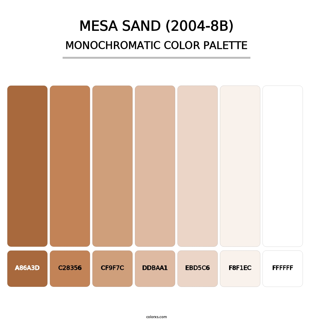 Mesa Sand (2004-8B) - Monochromatic Color Palette