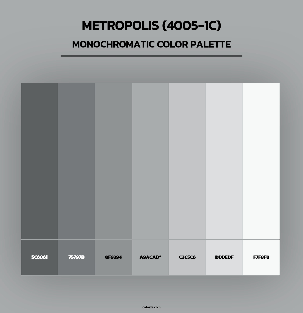 Metropolis (4005-1C) - Monochromatic Color Palette