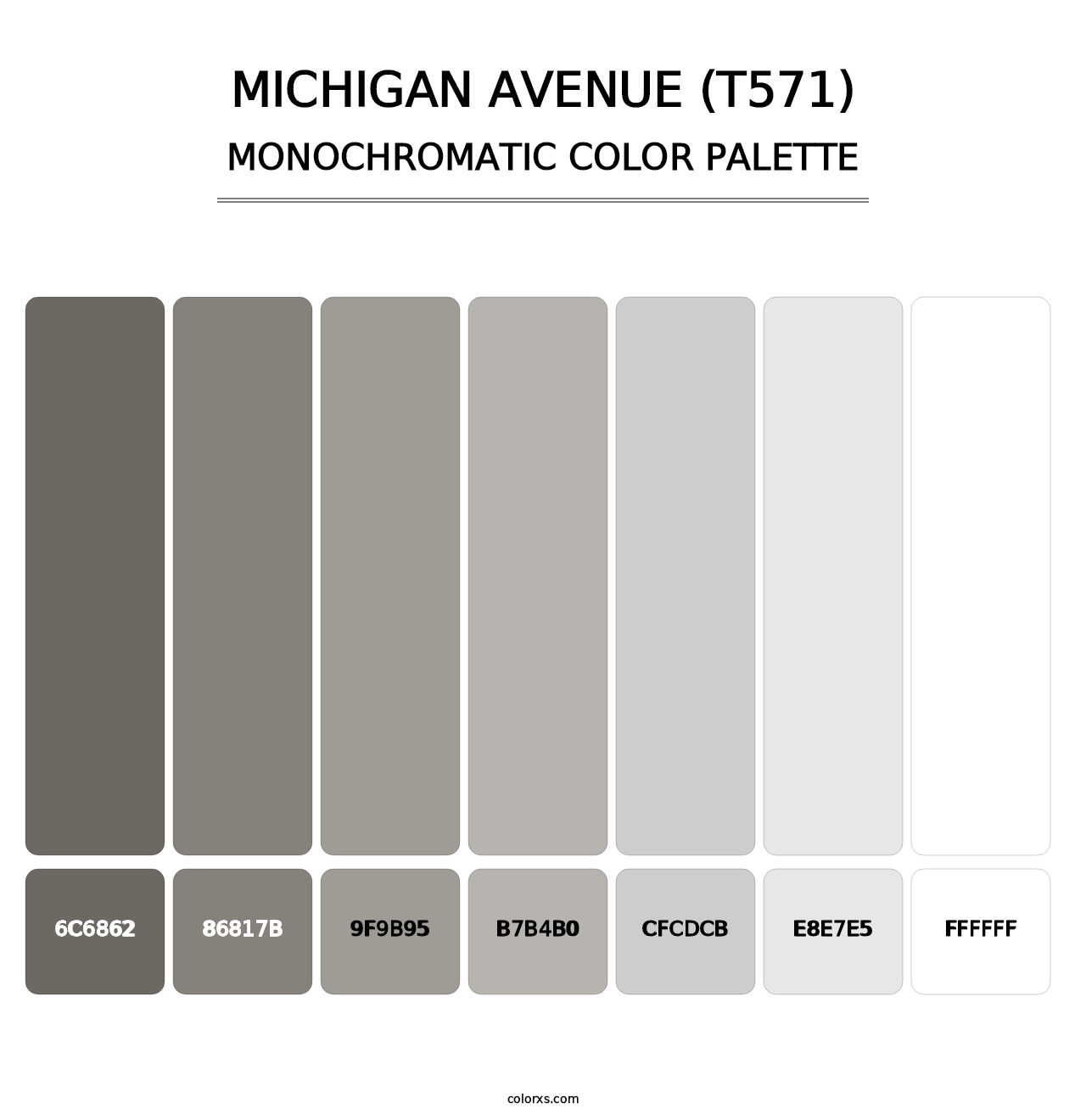 Michigan Avenue (T571) - Monochromatic Color Palette