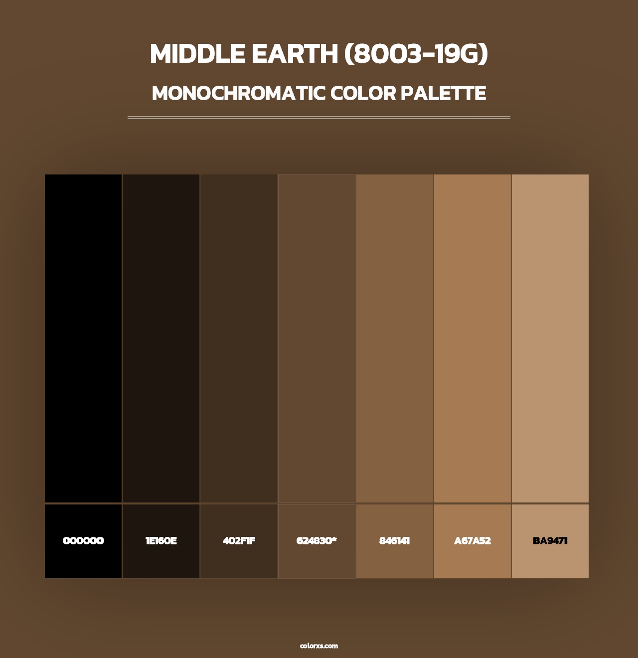 Middle Earth (8003-19G) - Monochromatic Color Palette