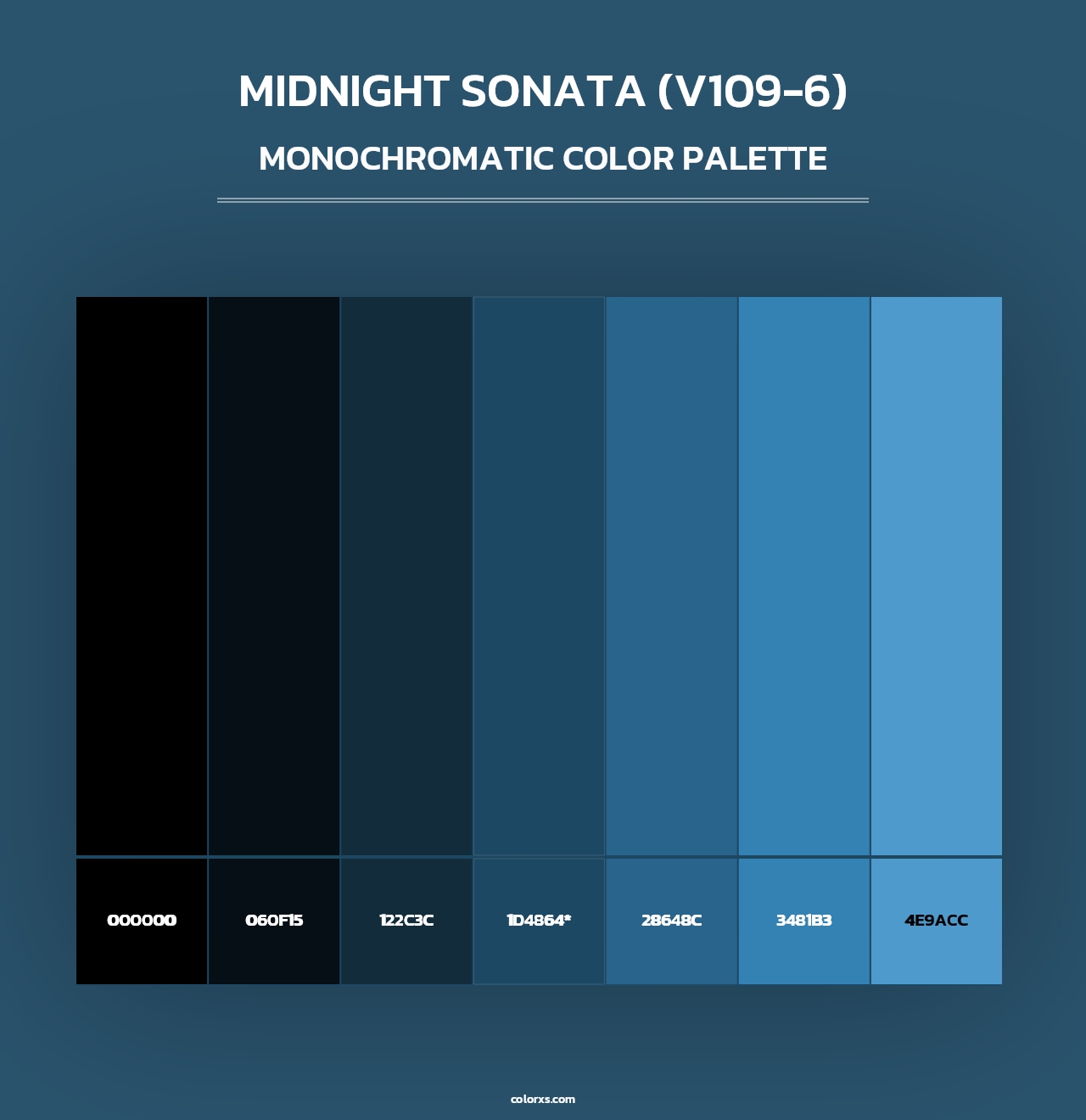 Midnight Sonata (V109-6) - Monochromatic Color Palette