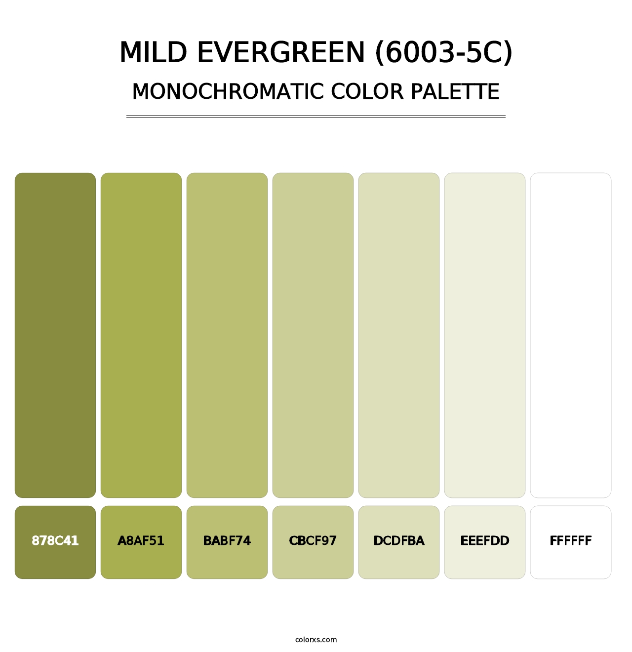 Mild Evergreen (6003-5C) - Monochromatic Color Palette