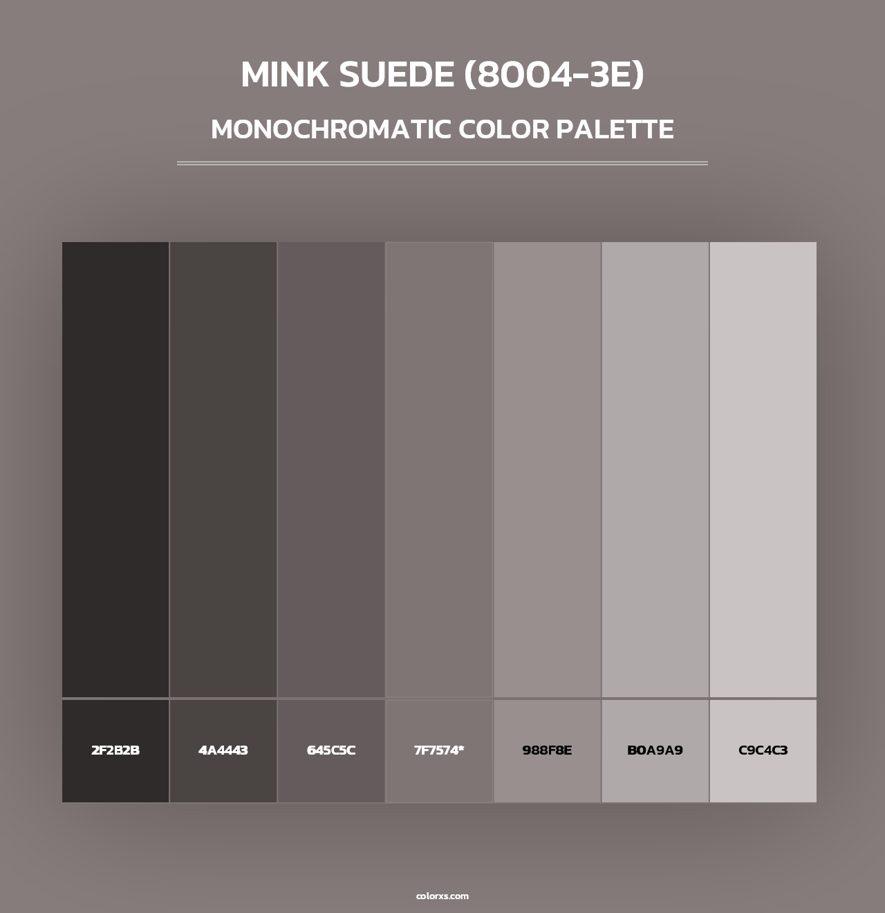 Mink Suede (8004-3E) - Monochromatic Color Palette