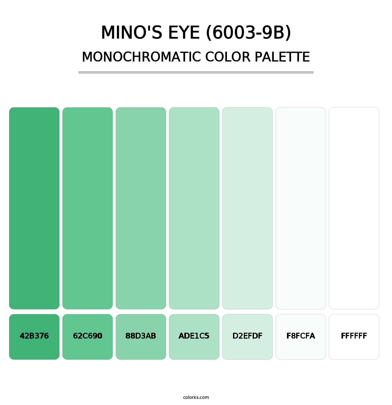 Mino's Eye (6003-9B) - Monochromatic Color Palette