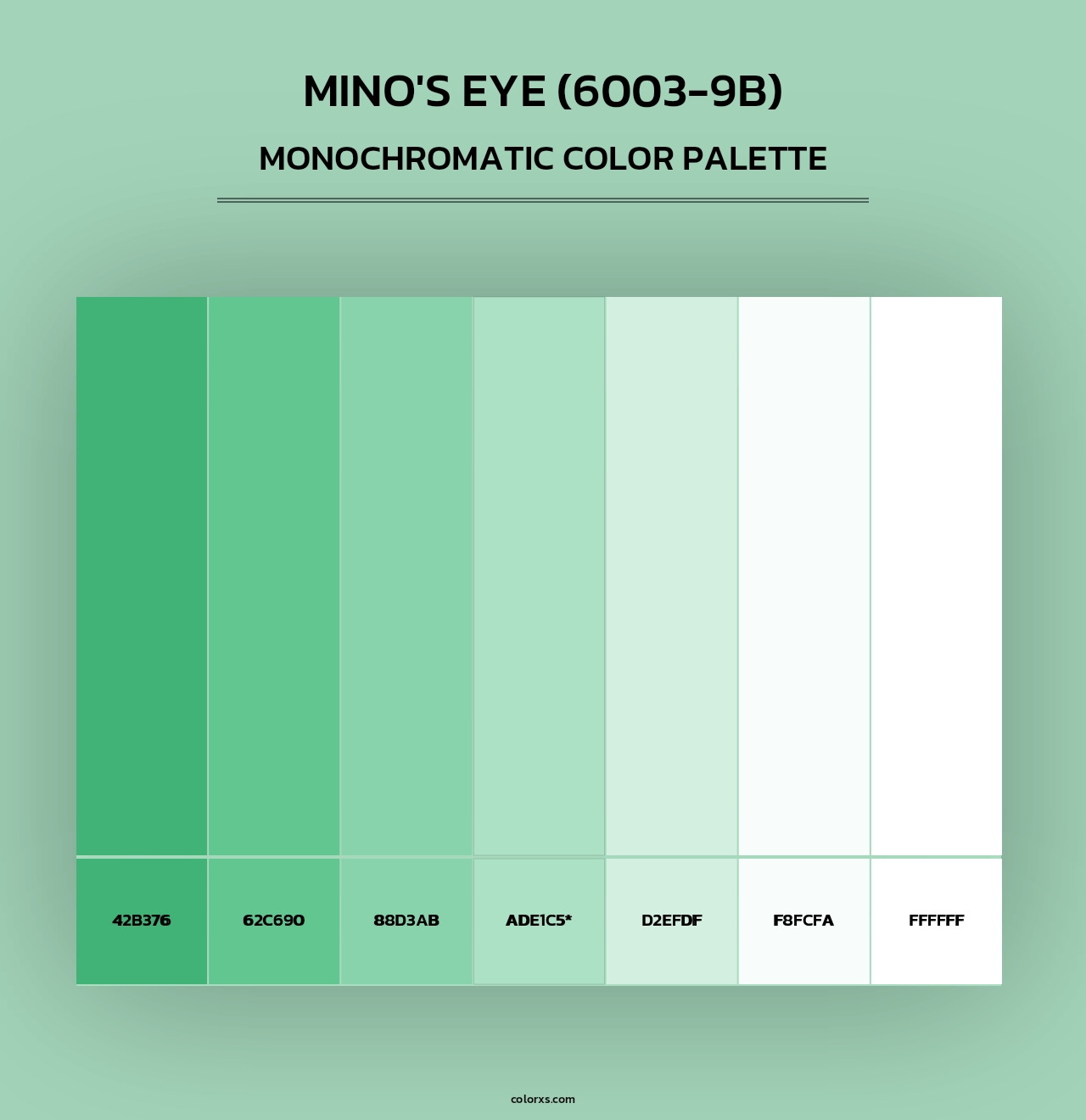 Mino's Eye (6003-9B) - Monochromatic Color Palette
