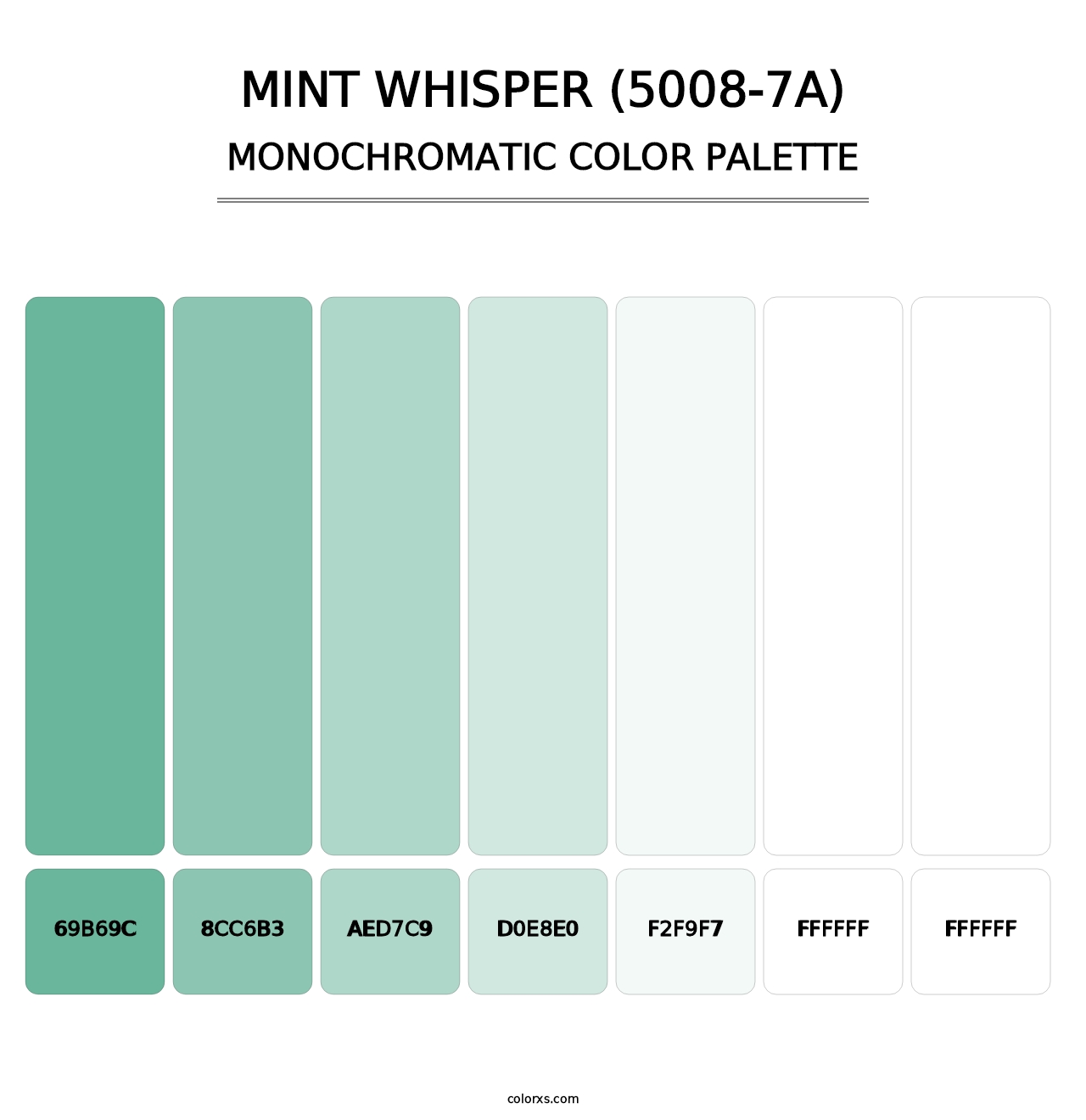 Mint Whisper (5008-7A) - Monochromatic Color Palette