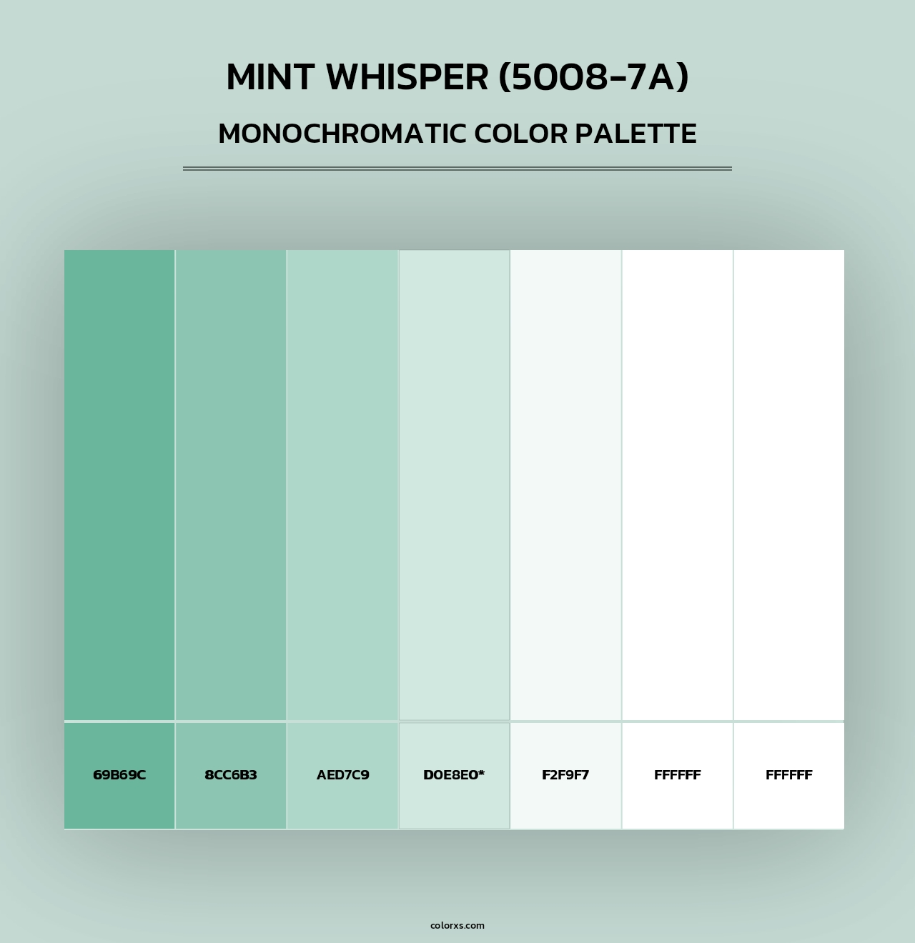 Mint Whisper (5008-7A) - Monochromatic Color Palette