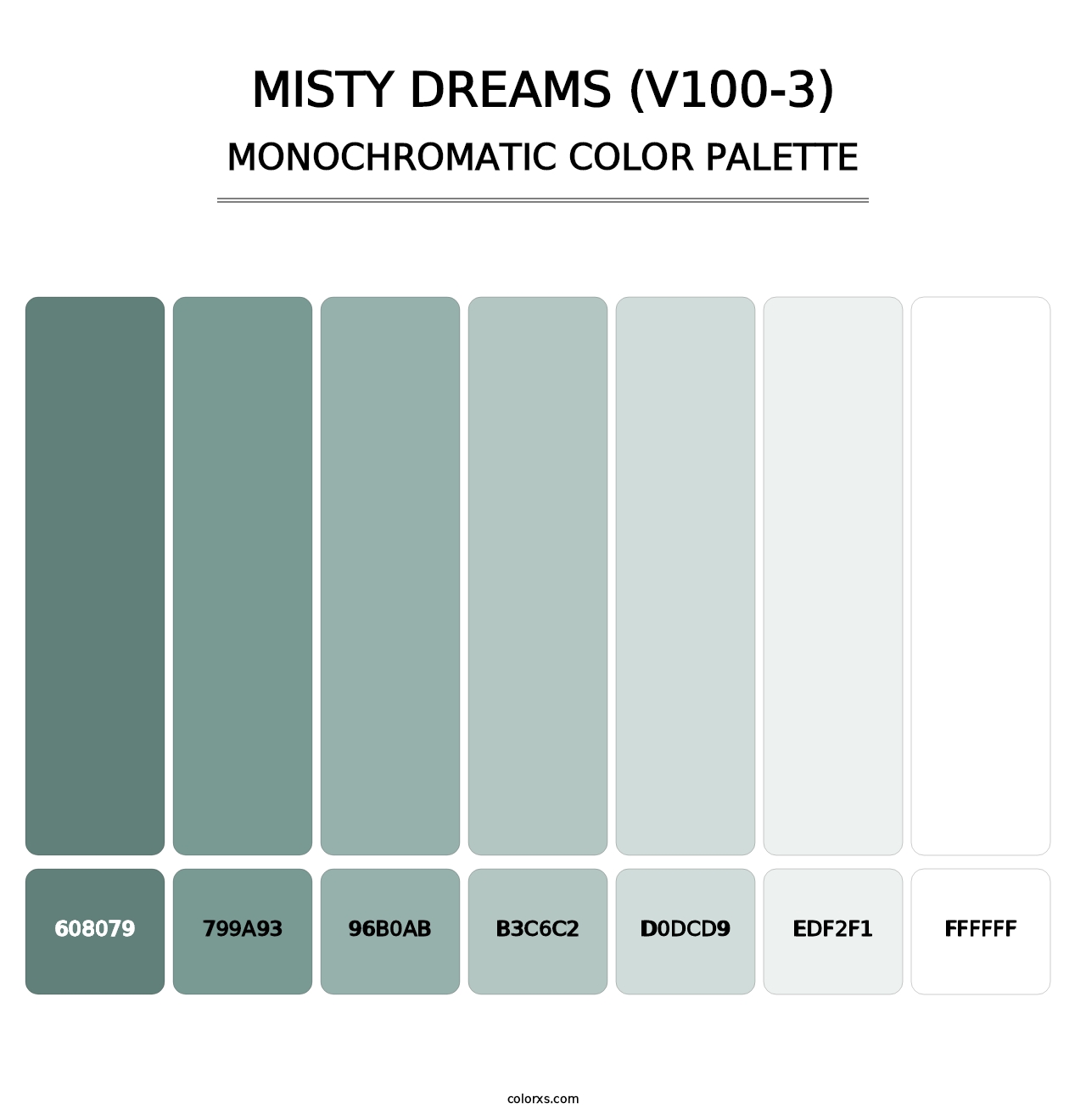 Misty Dreams (V100-3) - Monochromatic Color Palette
