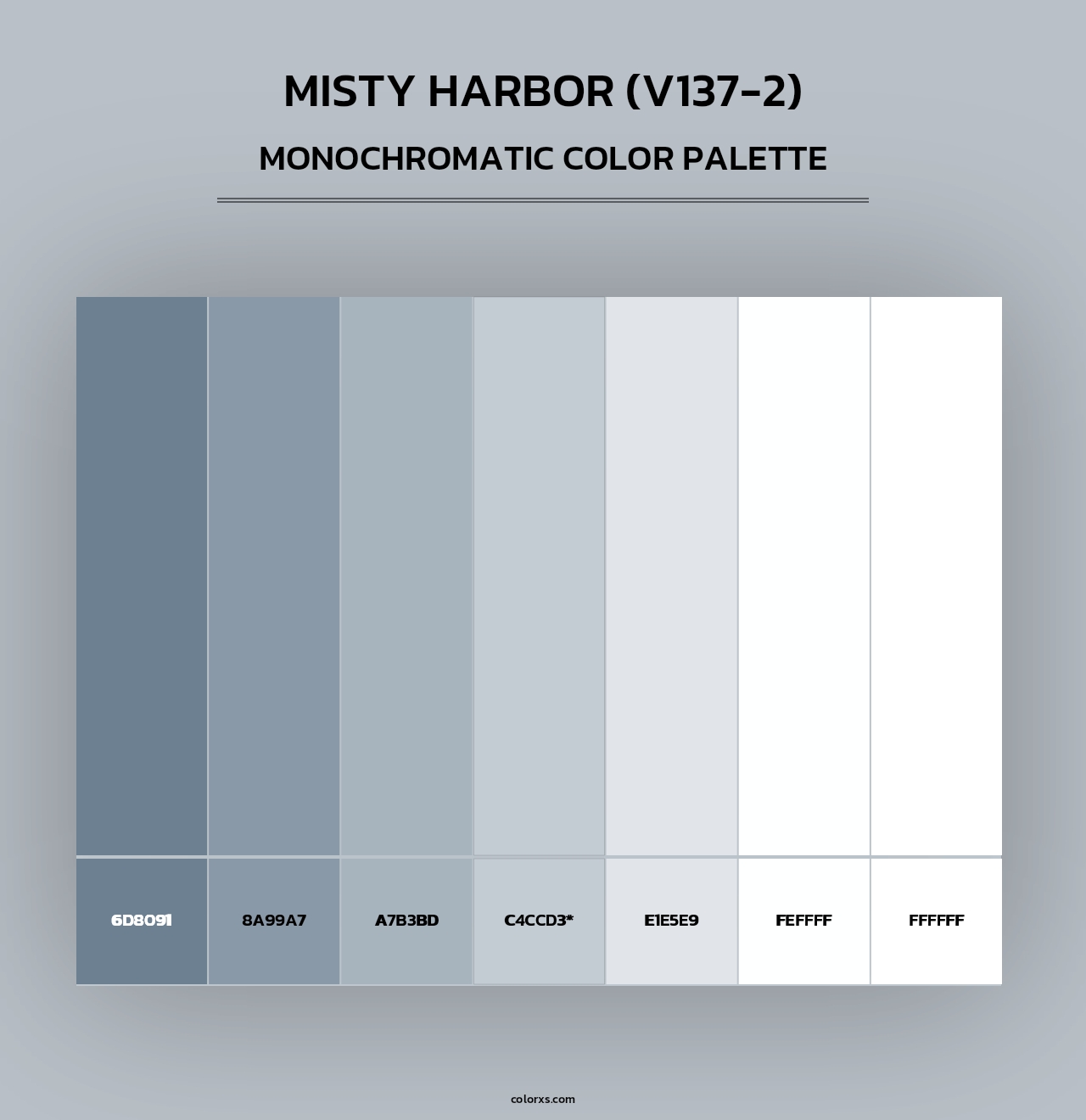 Misty Harbor (V137-2) - Monochromatic Color Palette