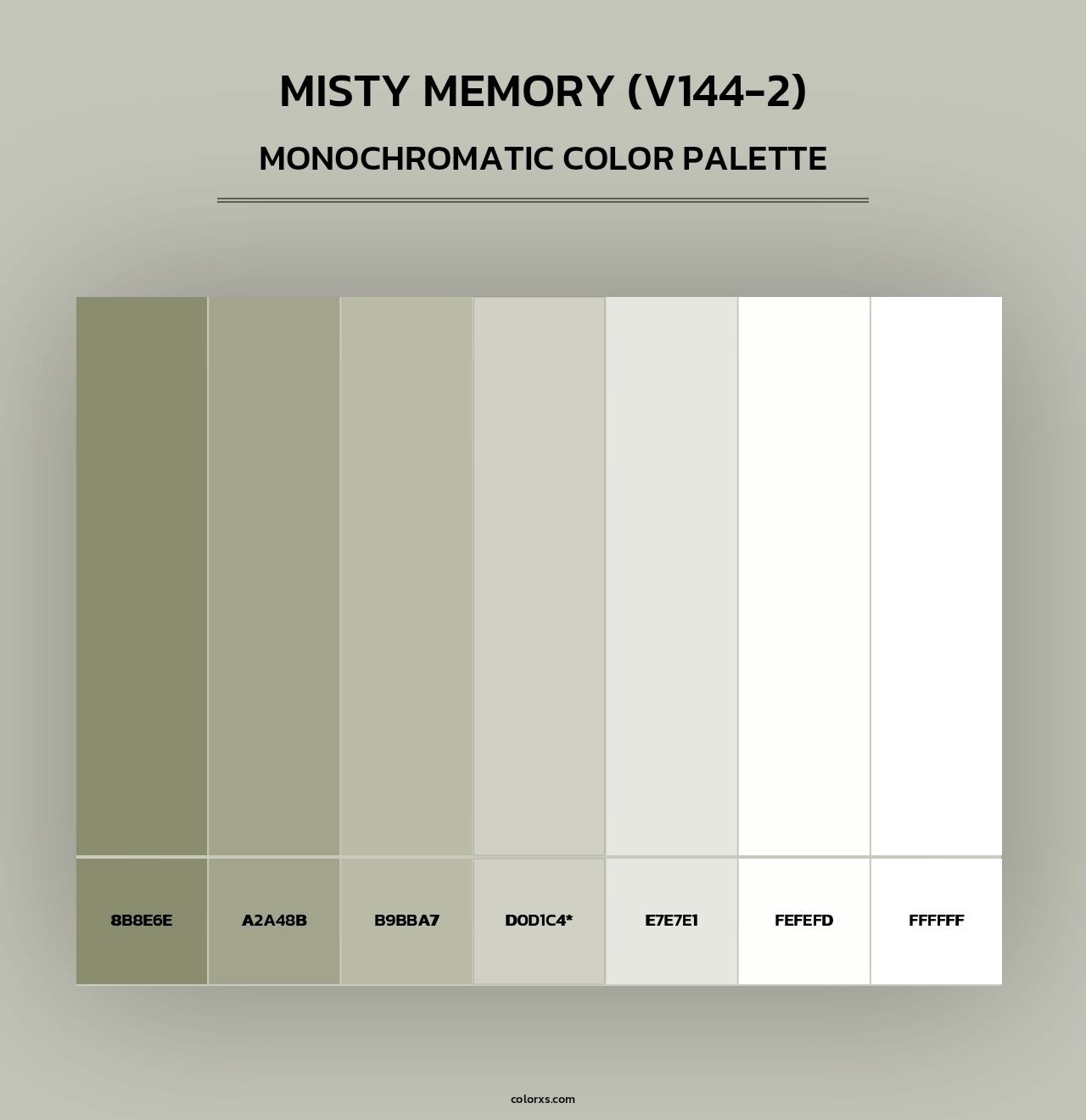 Misty Memory (V144-2) - Monochromatic Color Palette