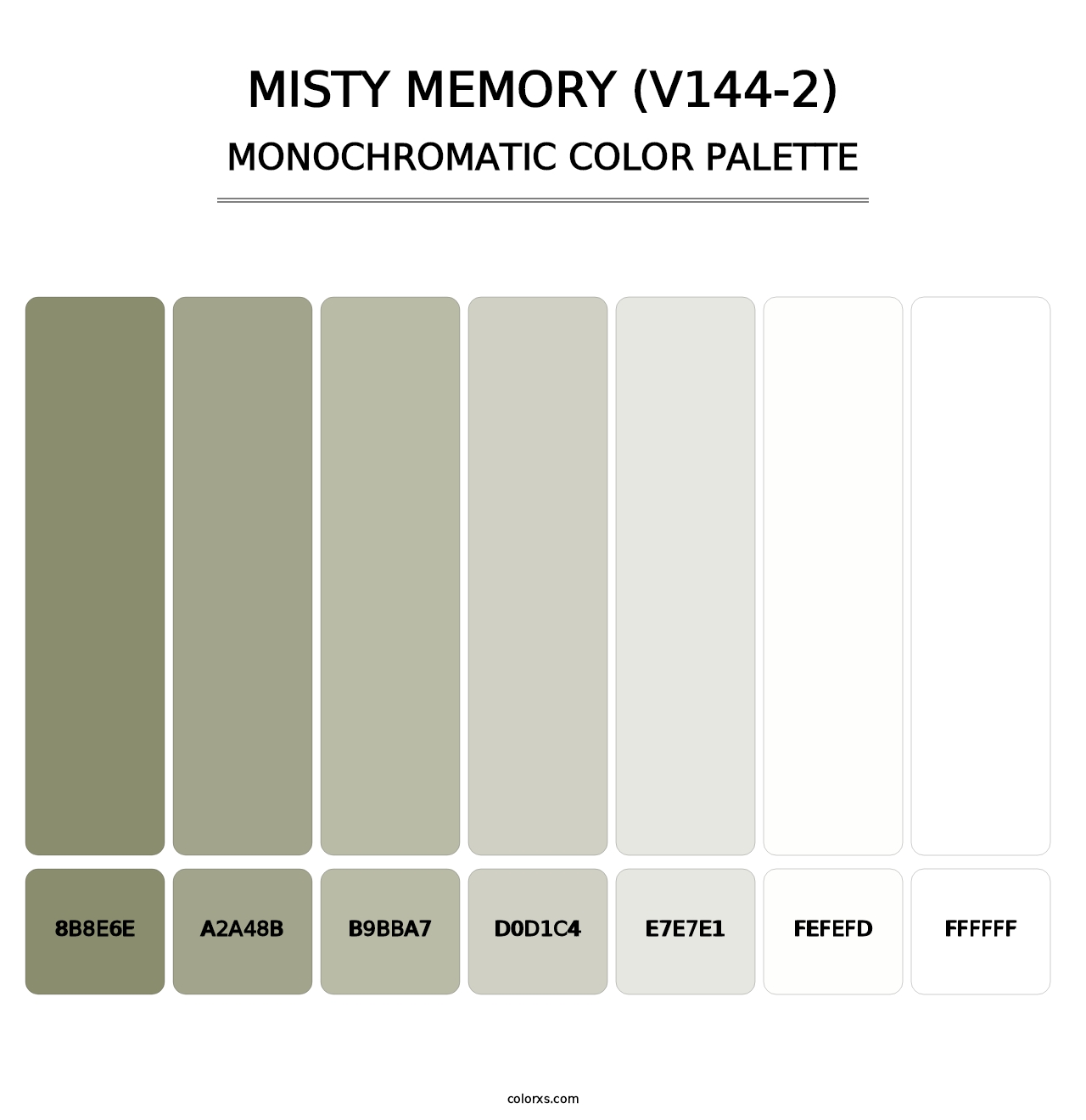 Misty Memory (V144-2) - Monochromatic Color Palette