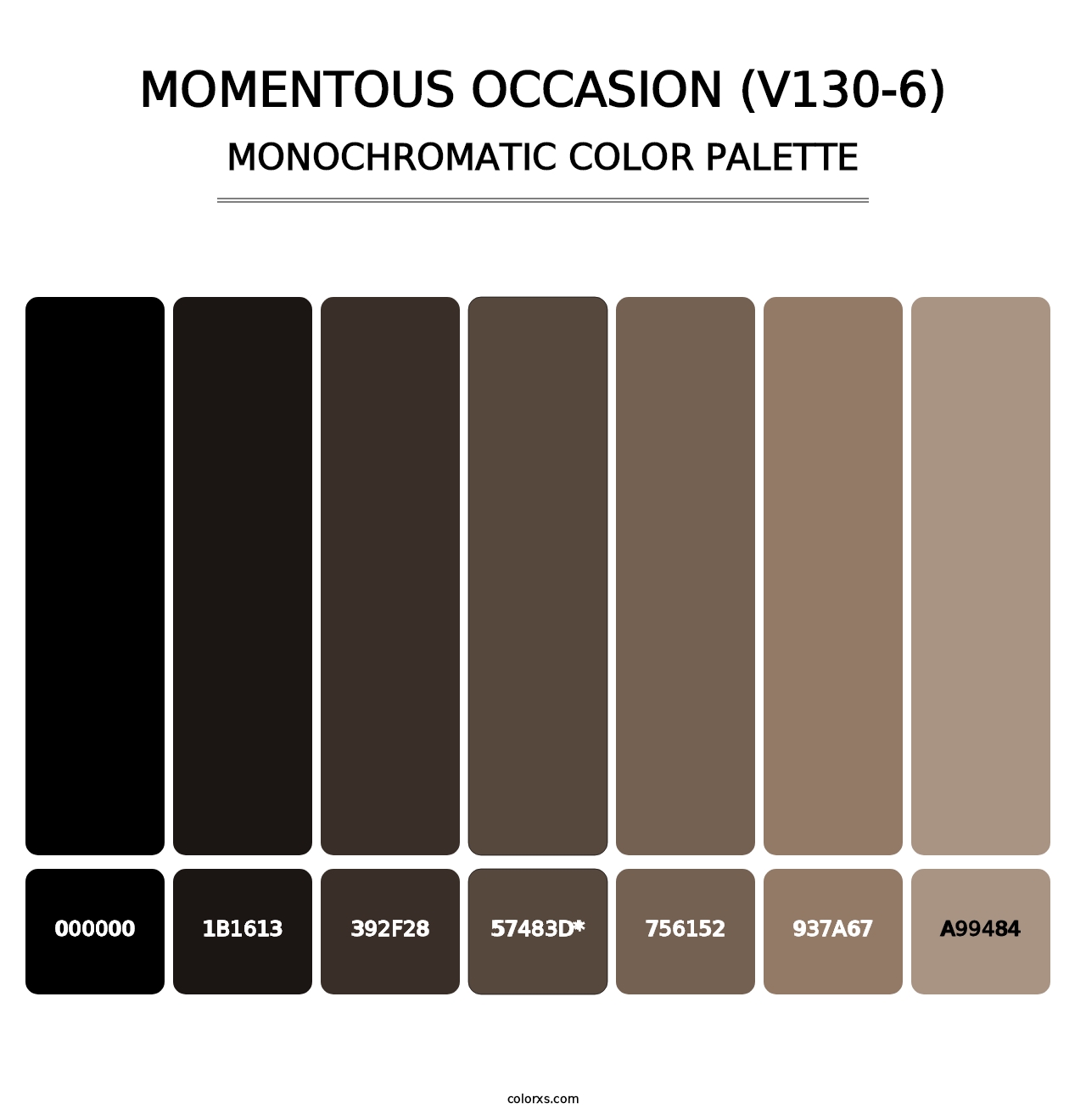 Momentous Occasion (V130-6) - Monochromatic Color Palette