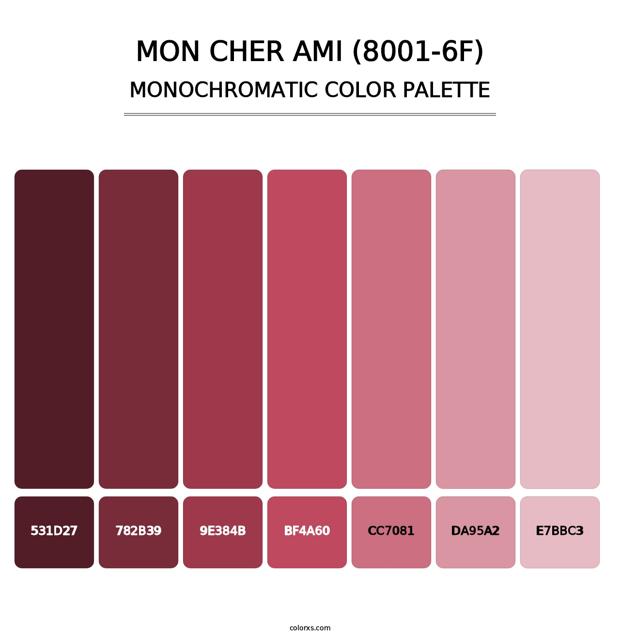 Mon Cher Ami (8001-6F) - Monochromatic Color Palette
