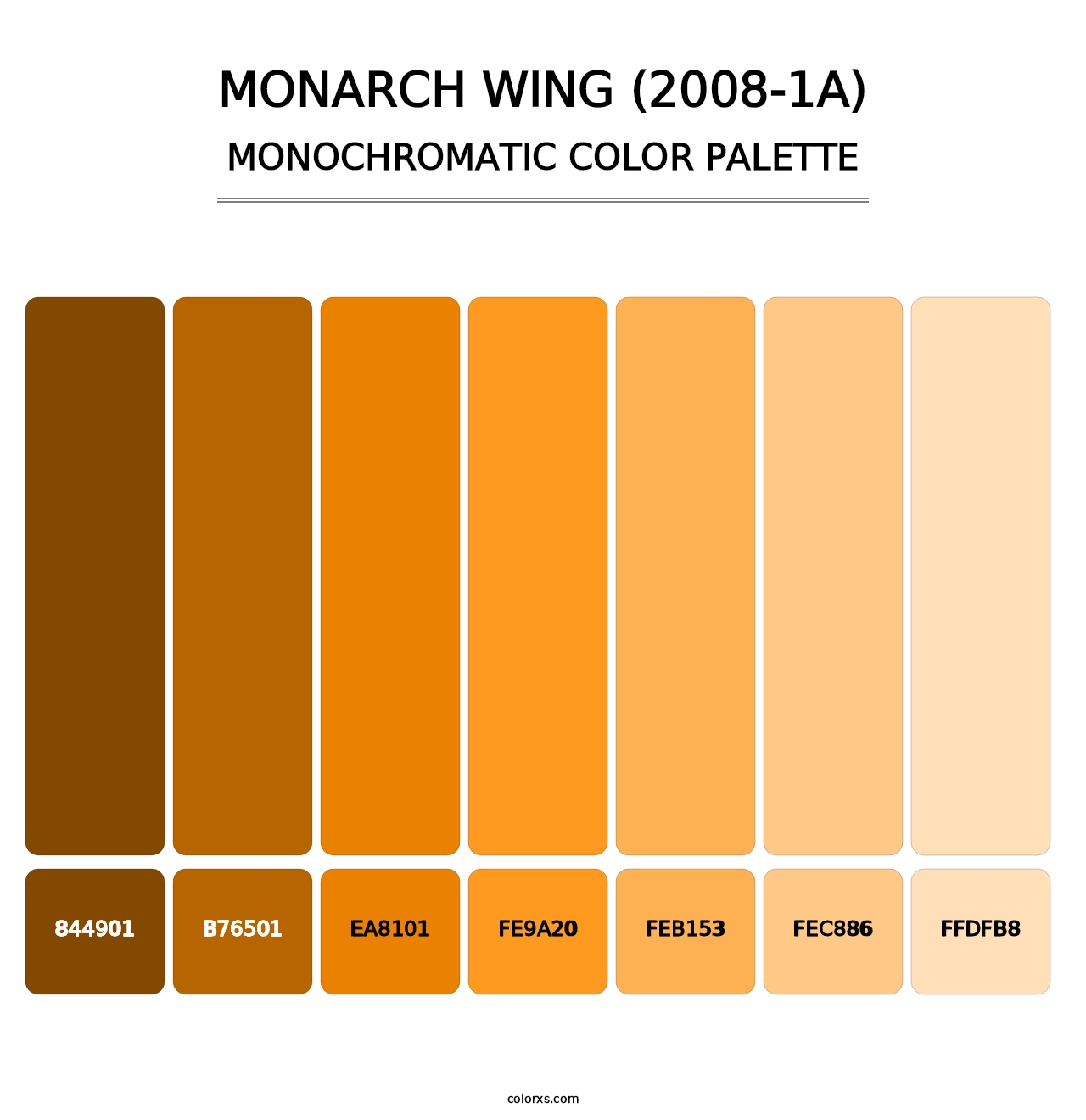 Monarch Wing (2008-1A) - Monochromatic Color Palette