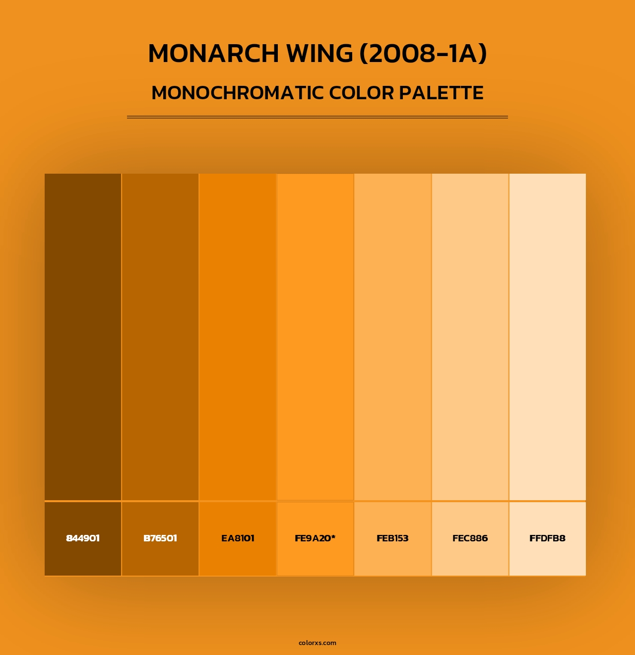 Monarch Wing (2008-1A) - Monochromatic Color Palette