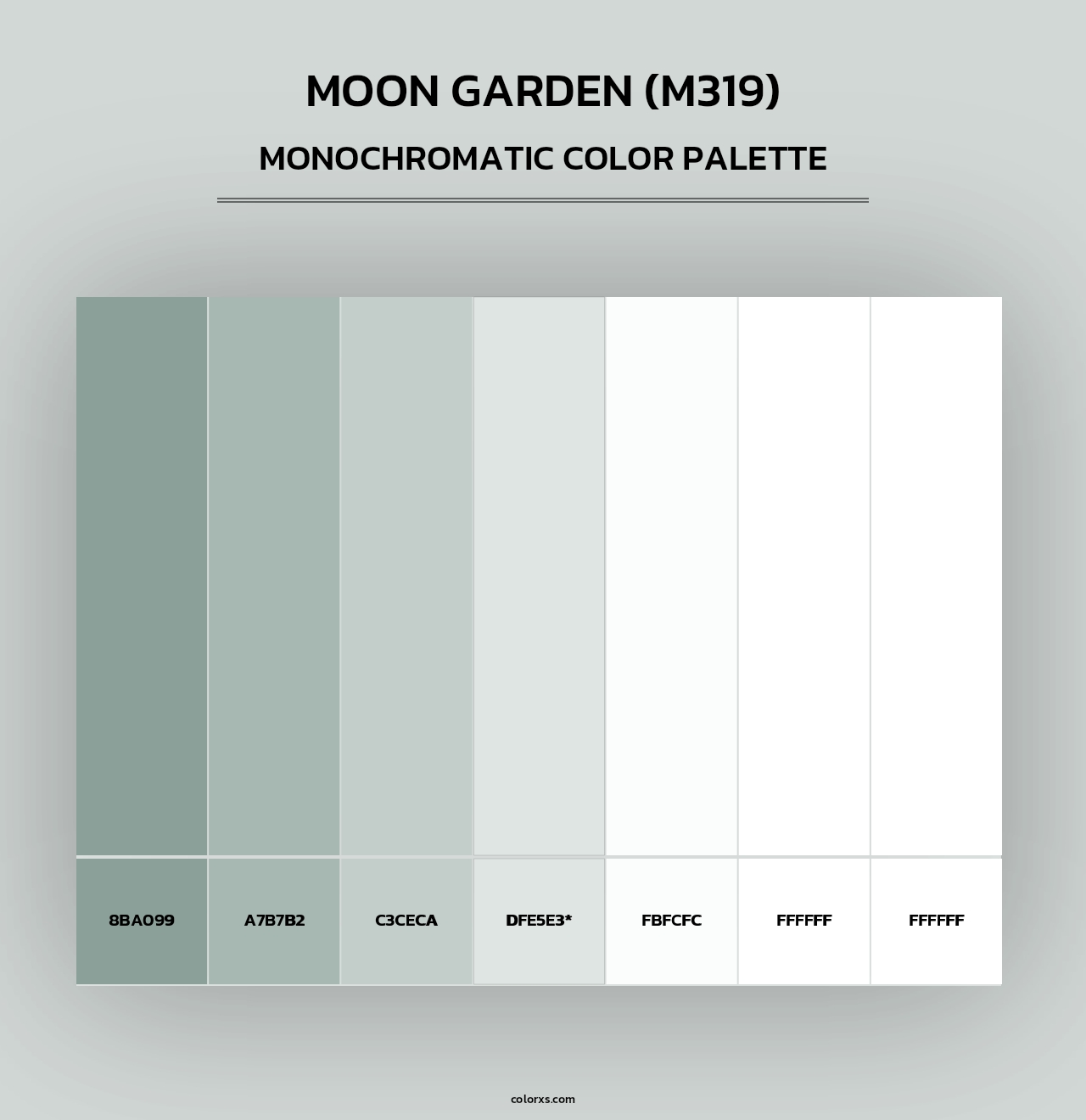 Moon Garden (M319) - Monochromatic Color Palette