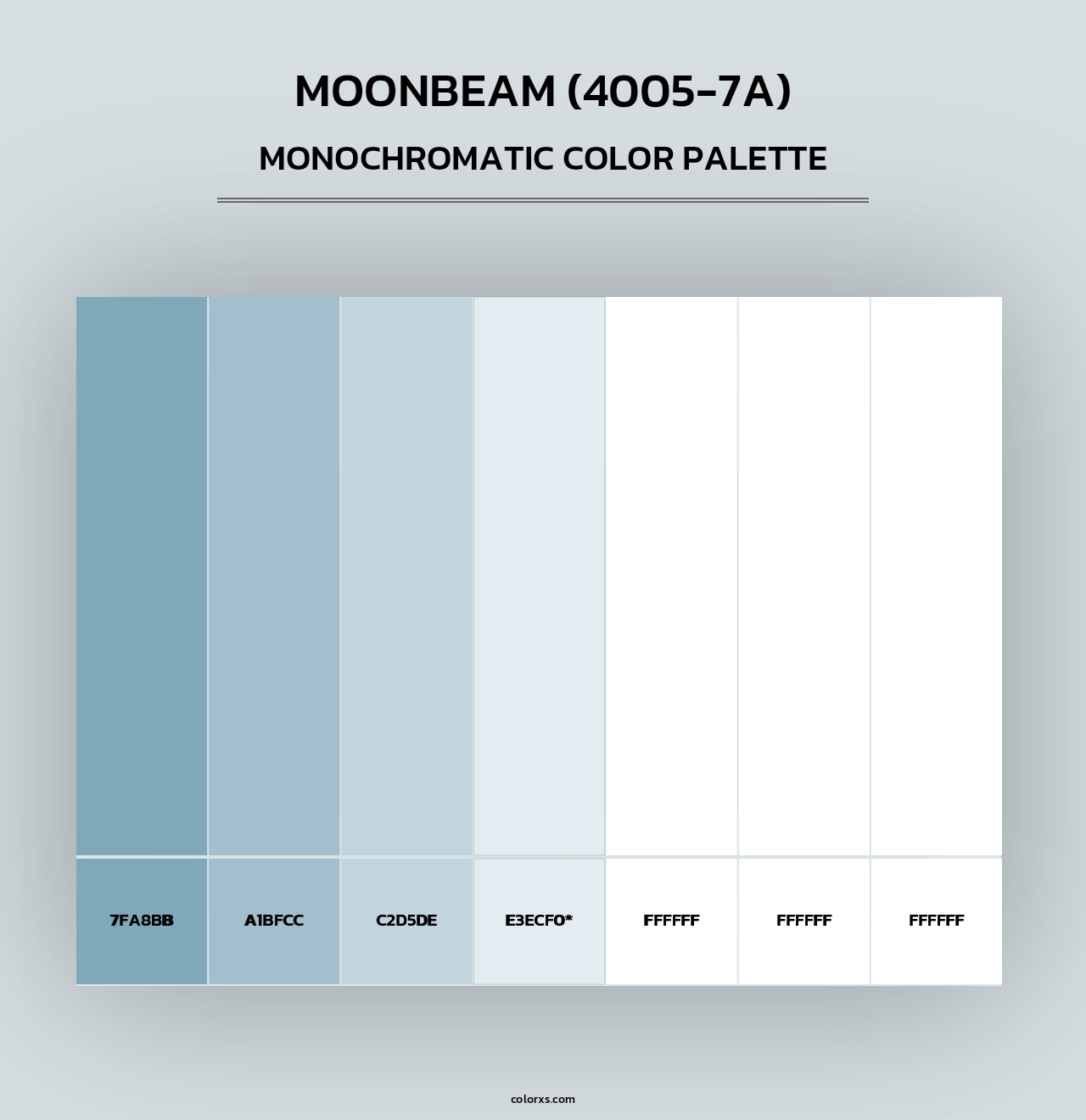 Moonbeam (4005-7A) - Monochromatic Color Palette