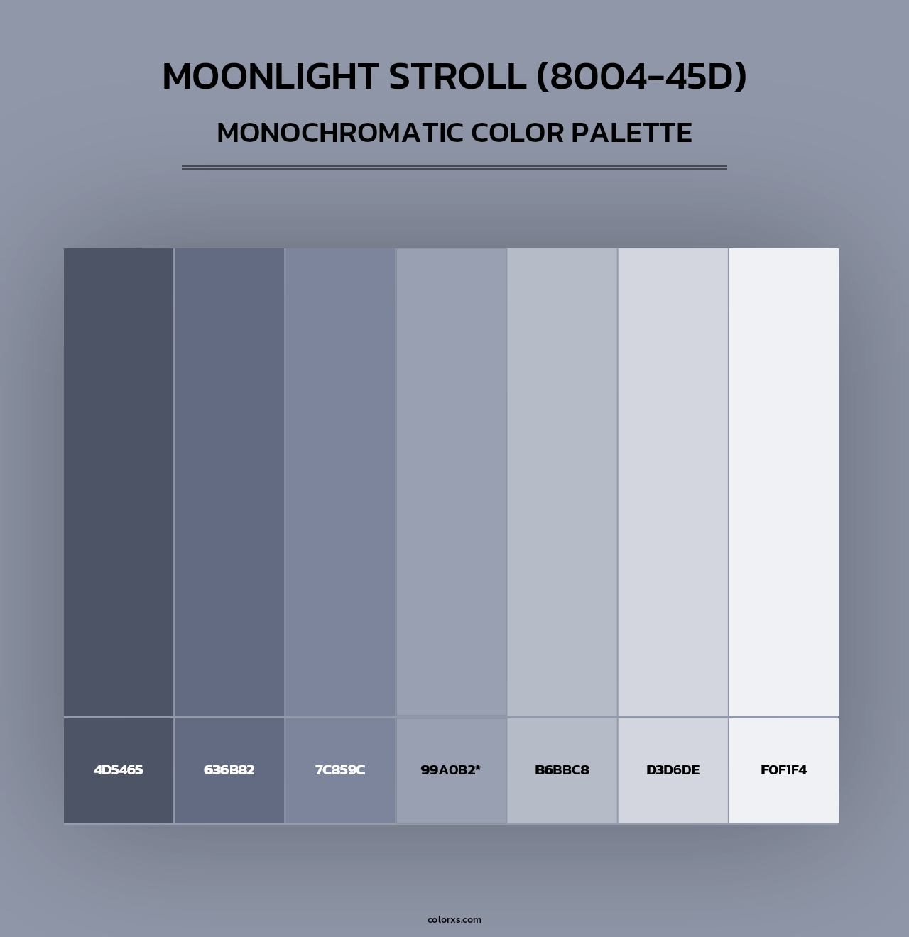 Moonlight Stroll (8004-45D) - Monochromatic Color Palette