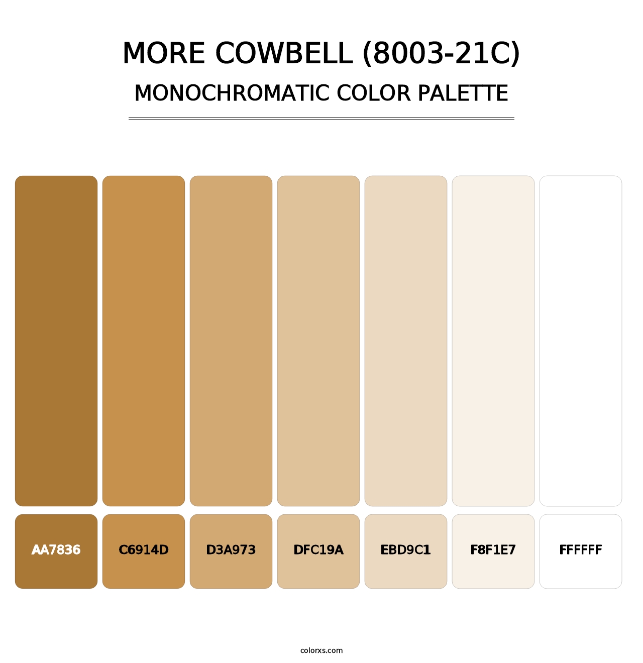 More Cowbell (8003-21C) - Monochromatic Color Palette
