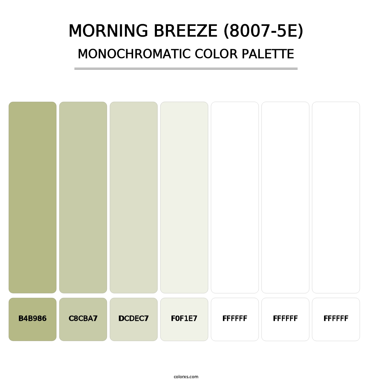 Morning Breeze (8007-5E) - Monochromatic Color Palette
