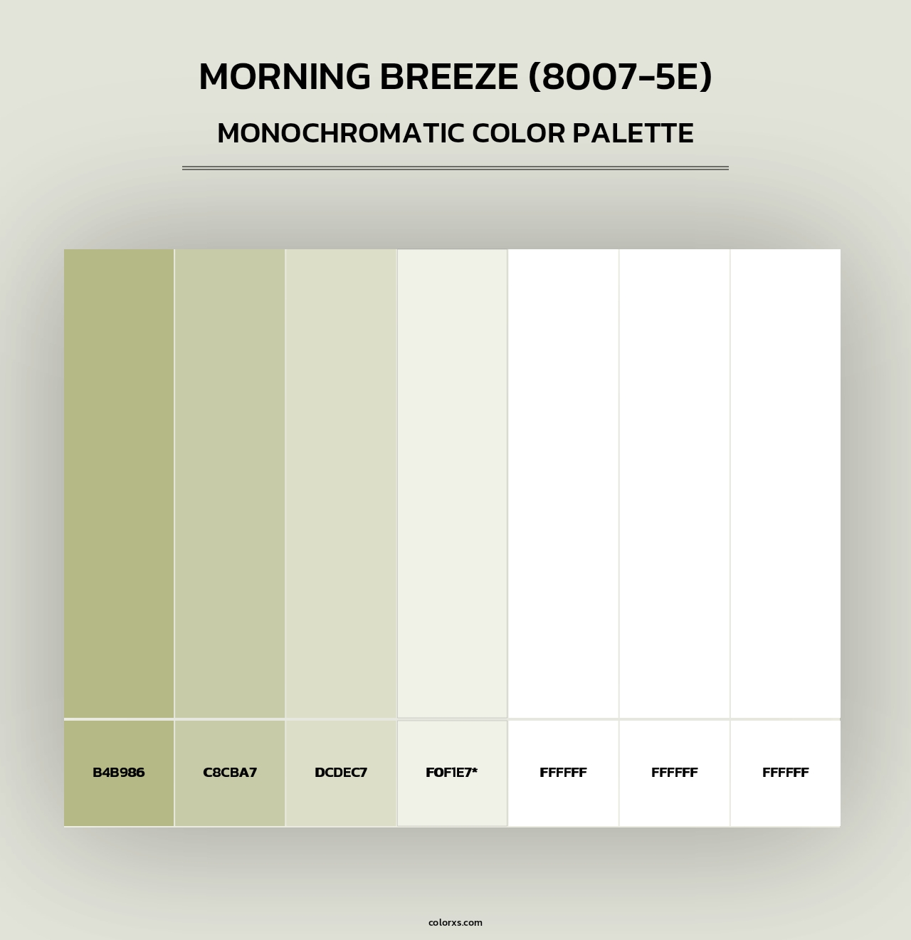 Morning Breeze (8007-5E) - Monochromatic Color Palette