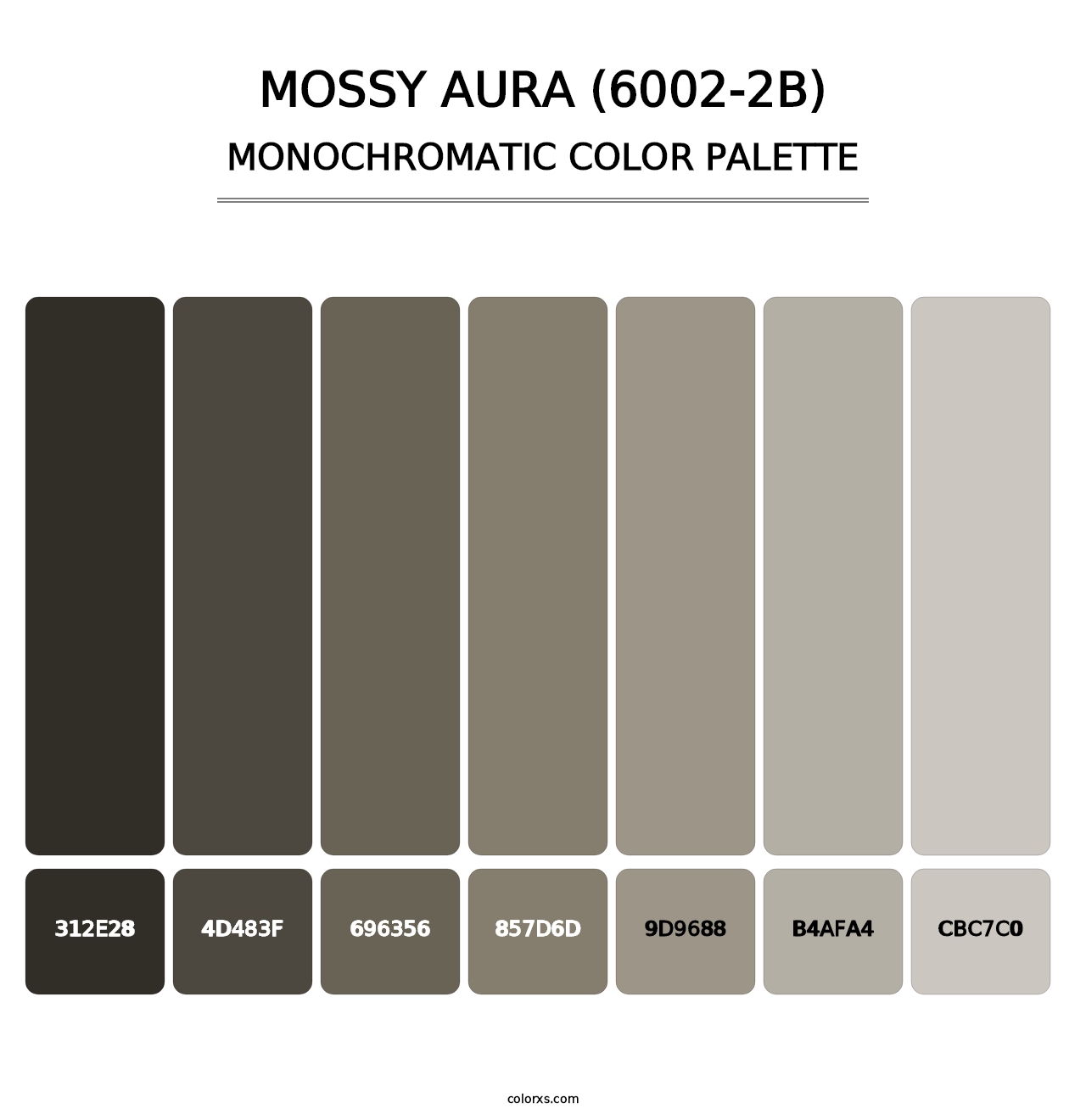 Mossy Aura (6002-2B) - Monochromatic Color Palette