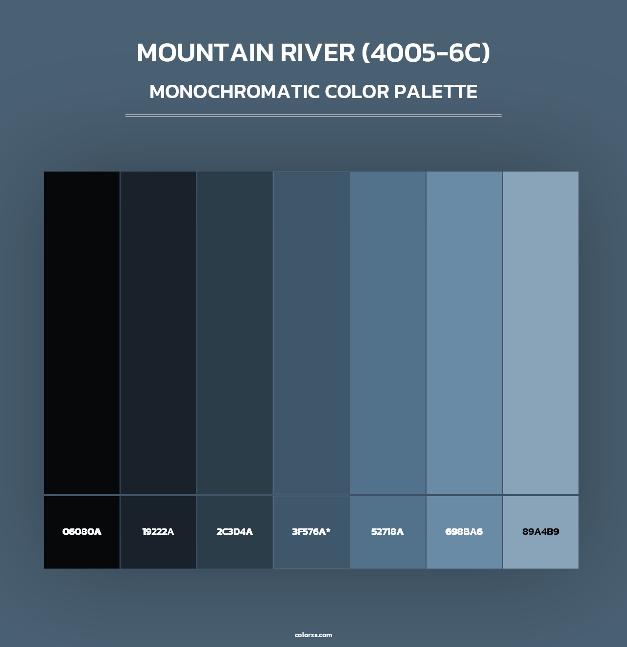 Mountain River (4005-6C) - Monochromatic Color Palette