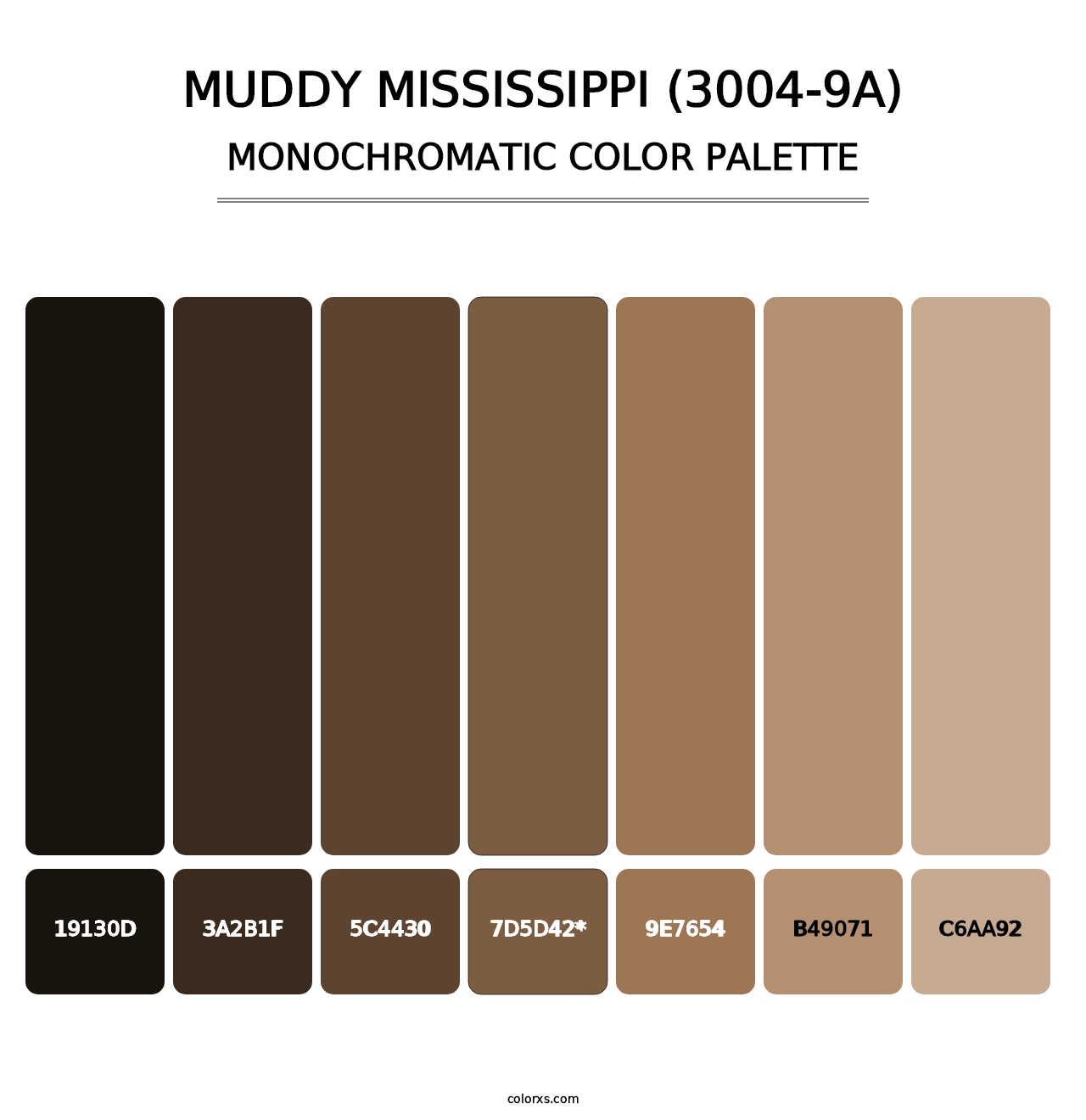 Muddy Mississippi (3004-9A) - Monochromatic Color Palette