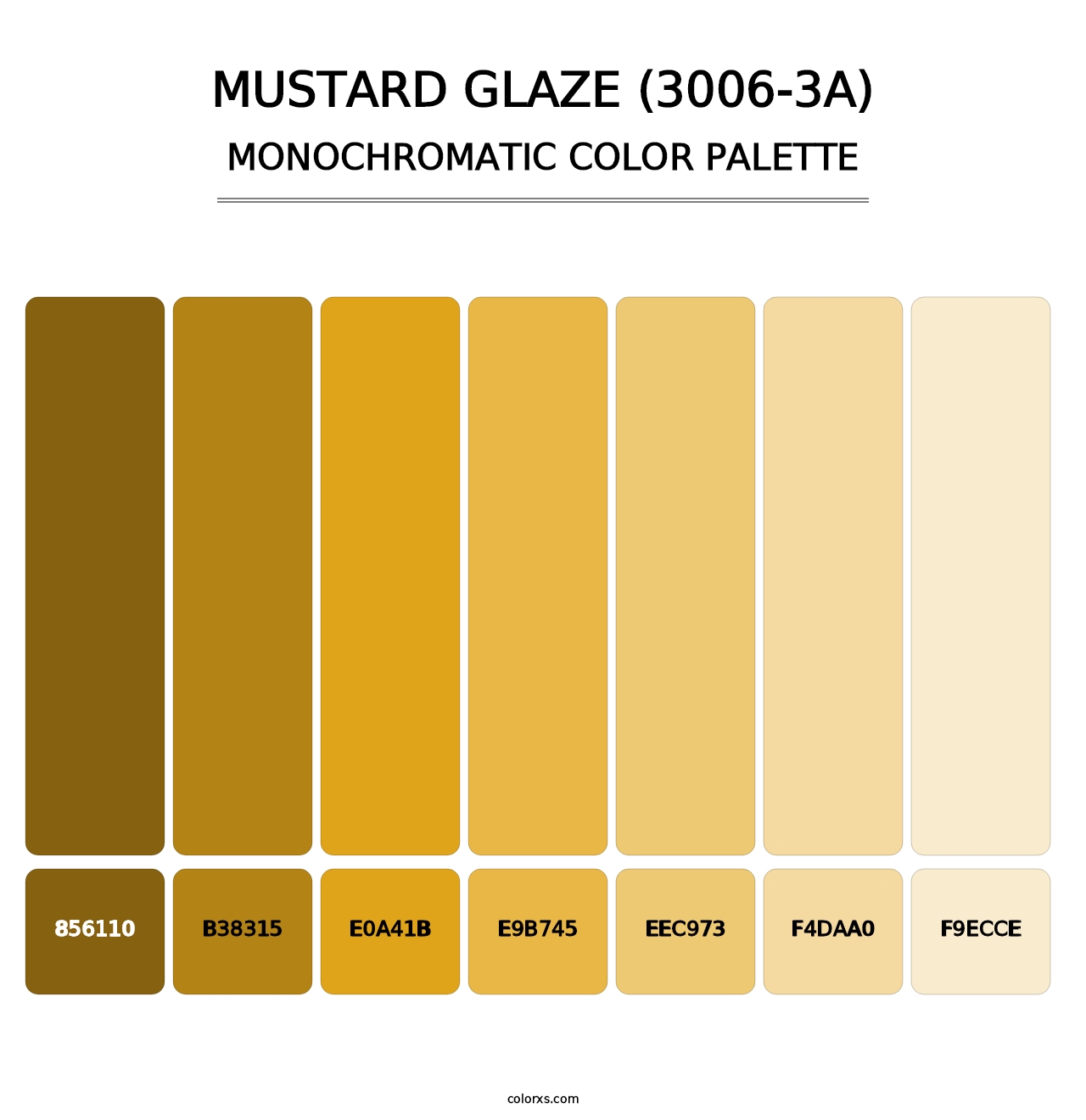 Mustard Glaze (3006-3A) - Monochromatic Color Palette