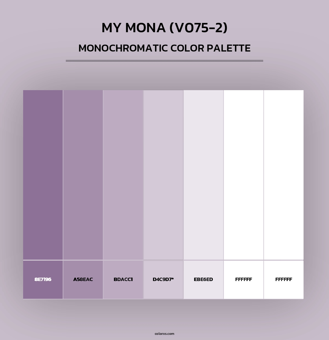 My Mona (V075-2) - Monochromatic Color Palette