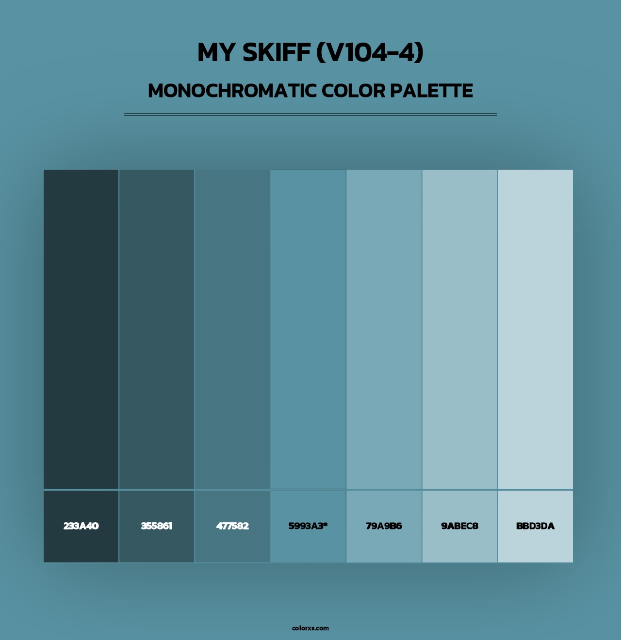 My Skiff (V104-4) - Monochromatic Color Palette