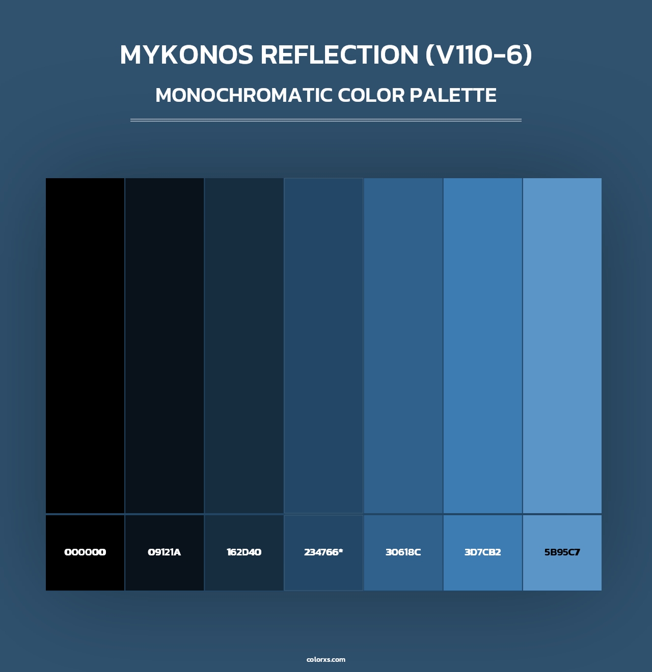 Mykonos Reflection (V110-6) - Monochromatic Color Palette