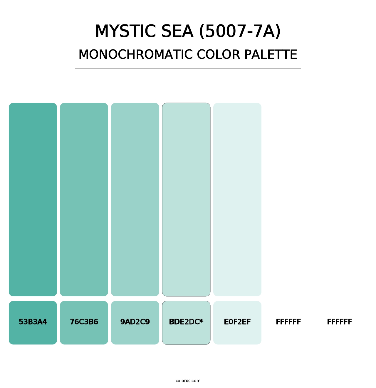 Mystic Sea (5007-7A) - Monochromatic Color Palette