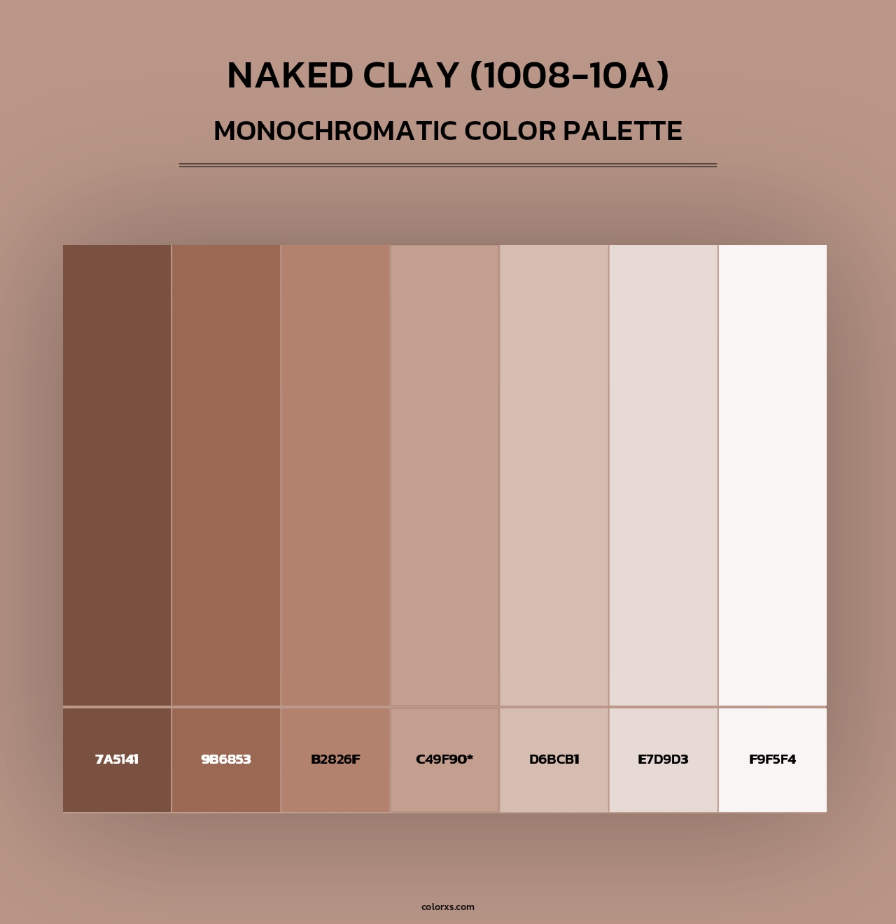 Naked Clay (1008-10A) - Monochromatic Color Palette