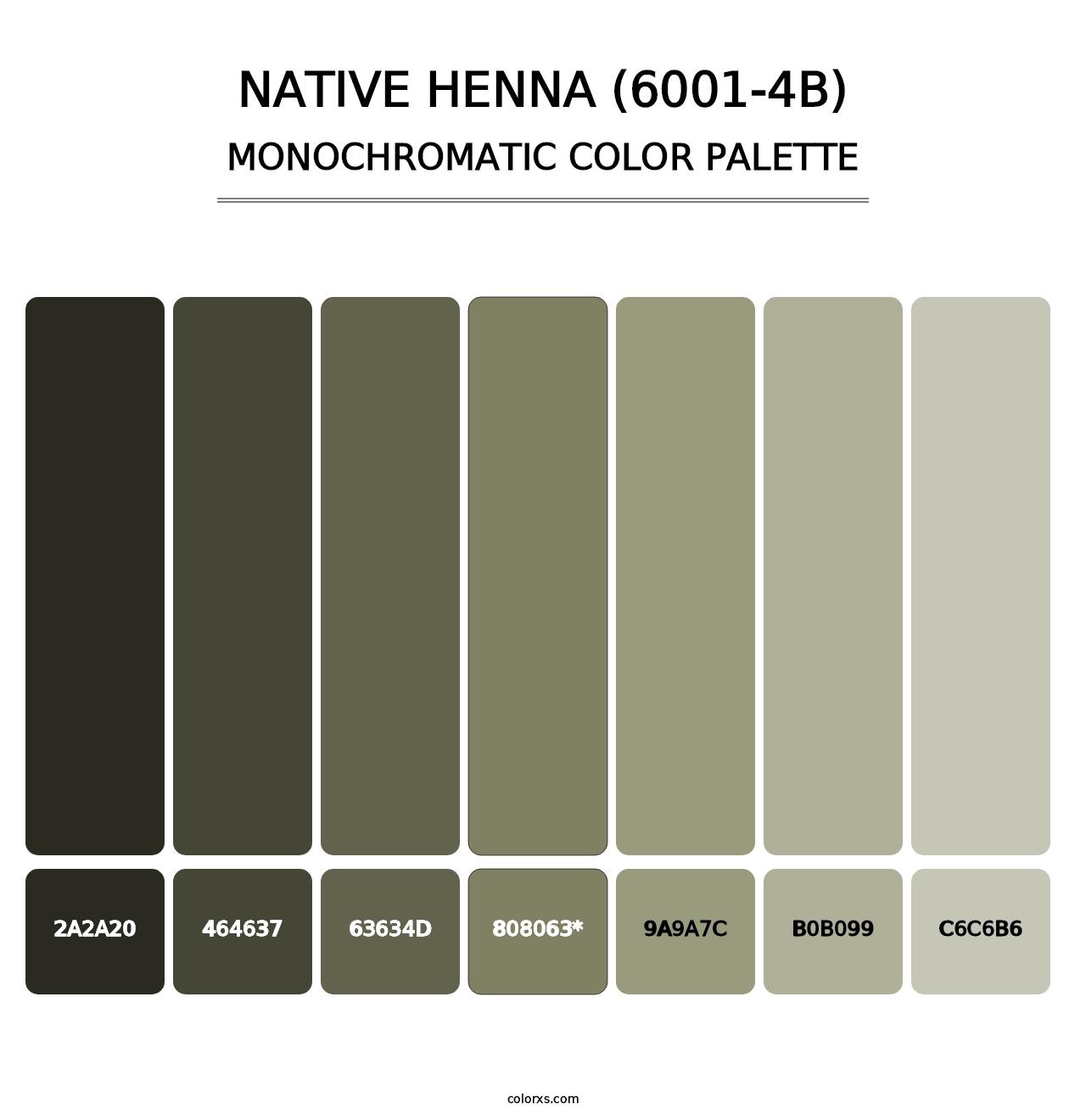 Native Henna (6001-4B) - Monochromatic Color Palette