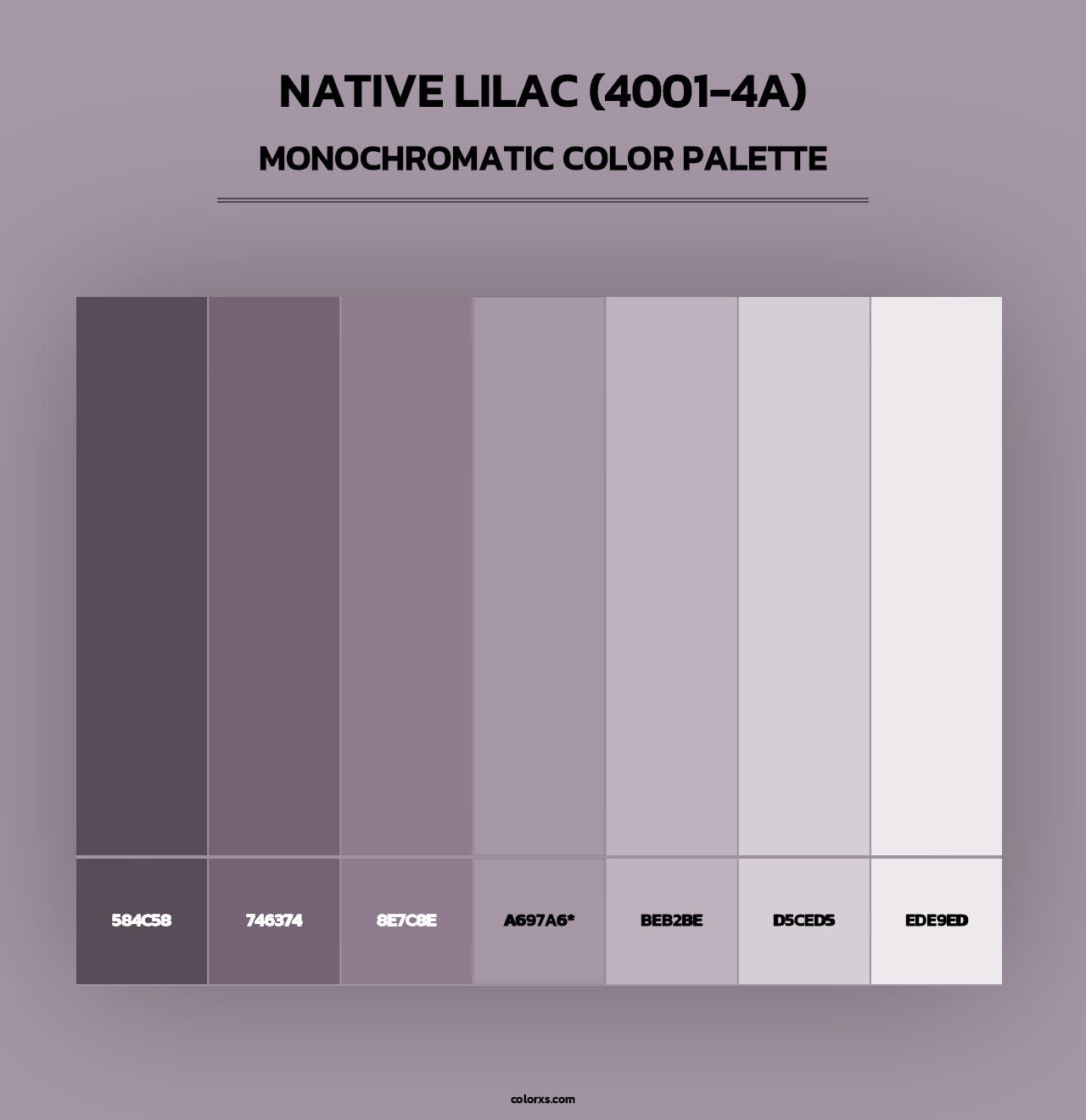 Native Lilac (4001-4A) - Monochromatic Color Palette