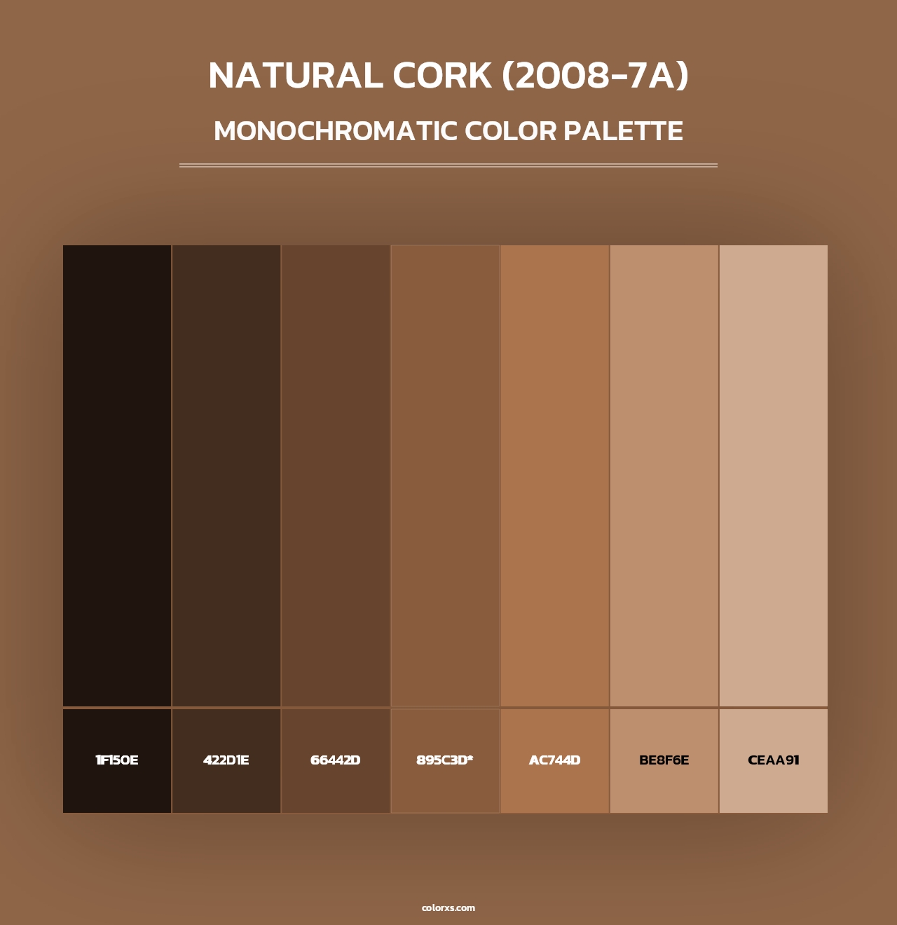 Natural Cork (2008-7A) - Monochromatic Color Palette